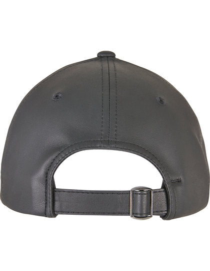 Synthetic Leather Alpha Shape Dad Cap