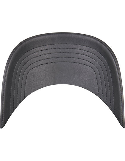 Synthetic Leather Alpha Shape Dad Cap