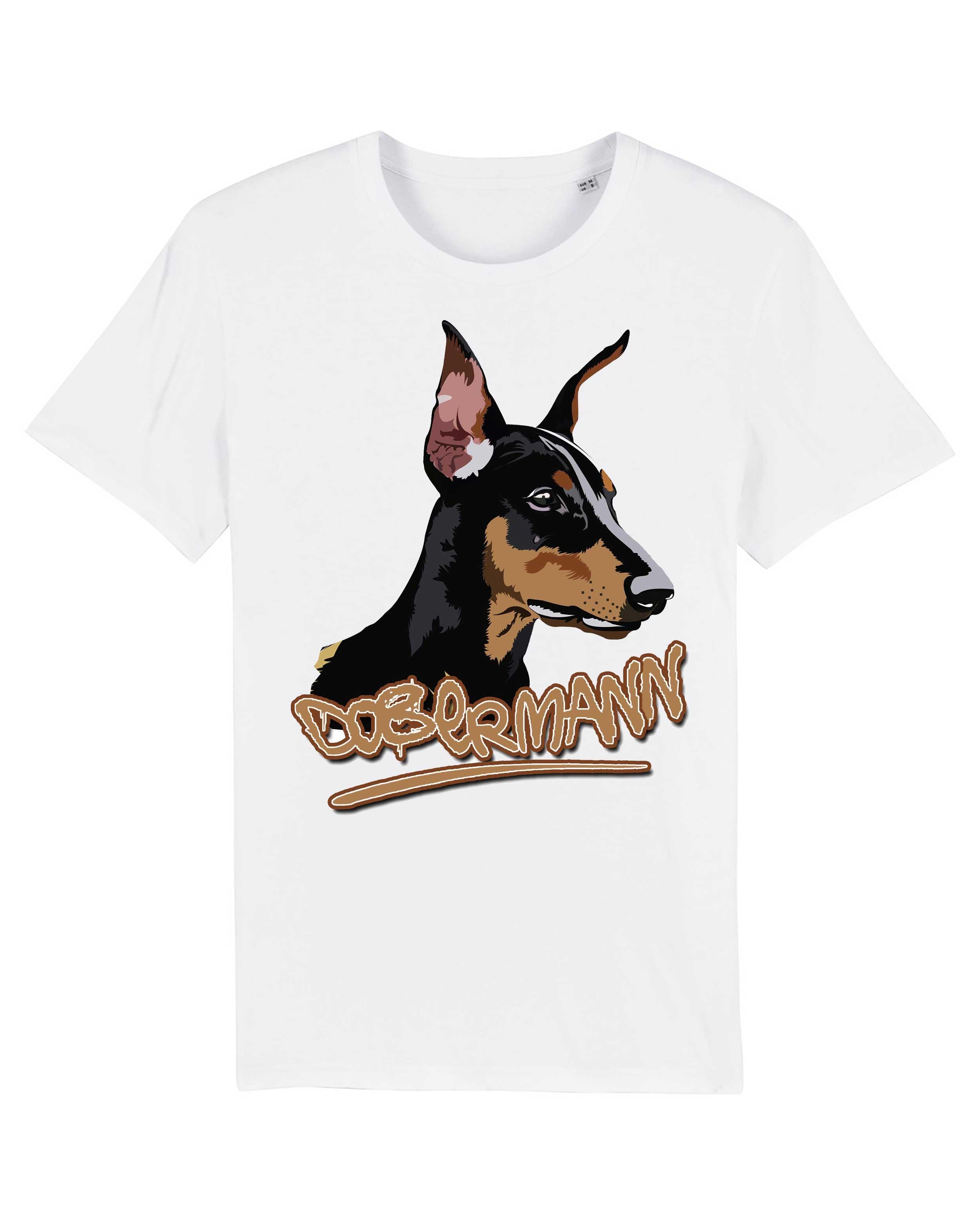 T-Shirt Dobermann, Bio-Baumwolle, Unisex, Damen, Kids