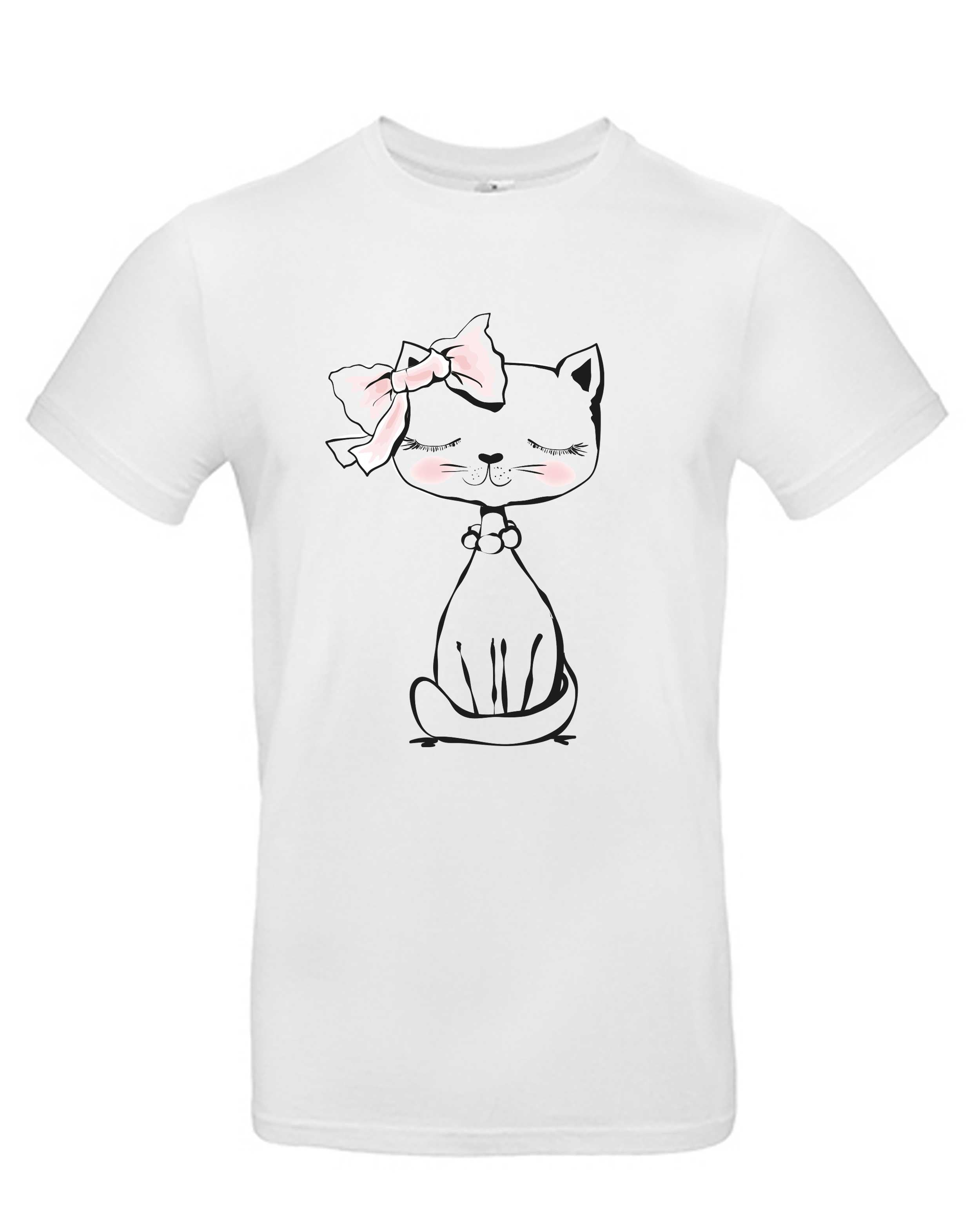 T-Shirt Cartoon Katze, Bio-Baumwolle, Unisex, Damen, Kids