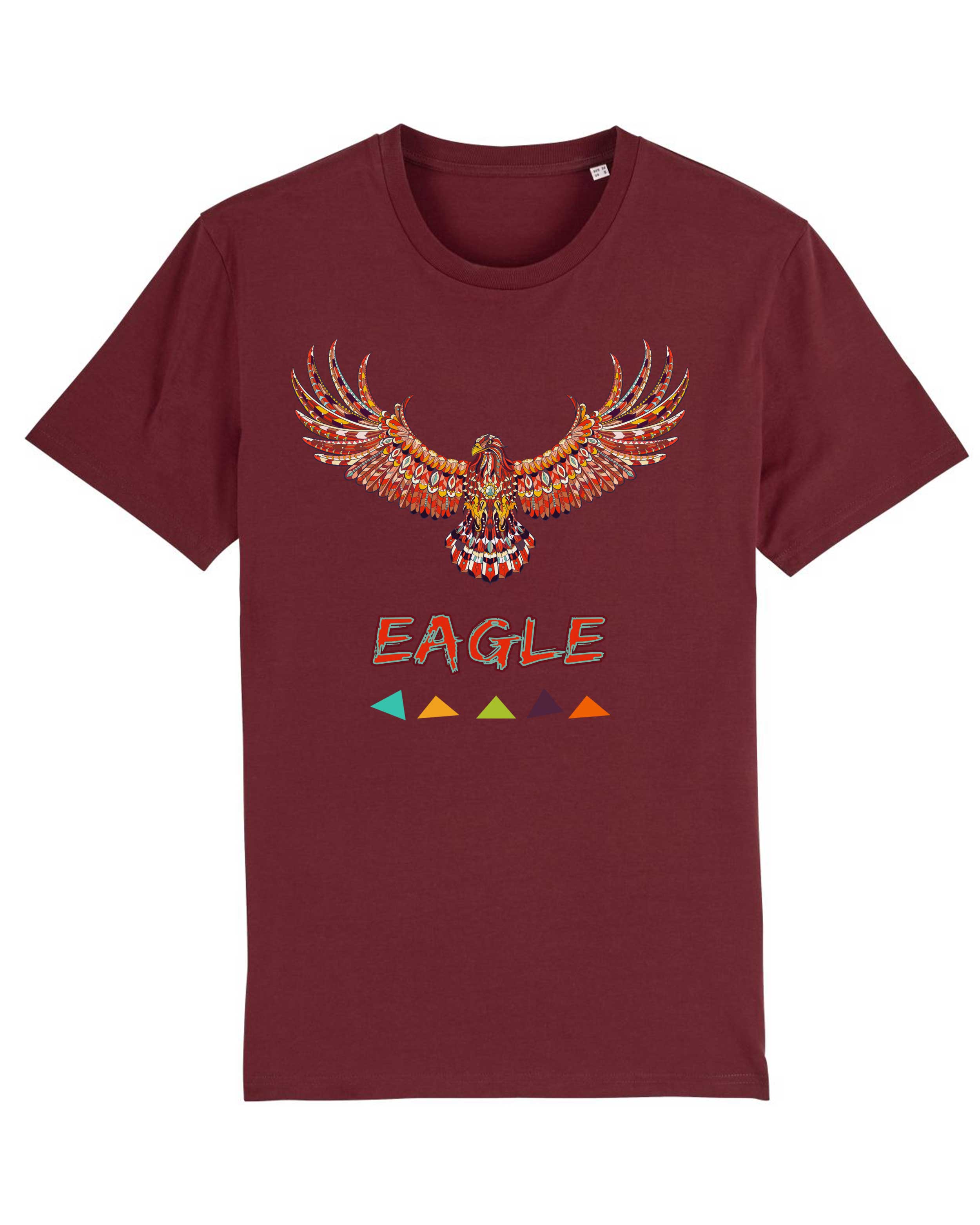 T-Shirt Eagle Bordeaux Tiere, Bio-Baumwolle, Unisex, Damen, Kids