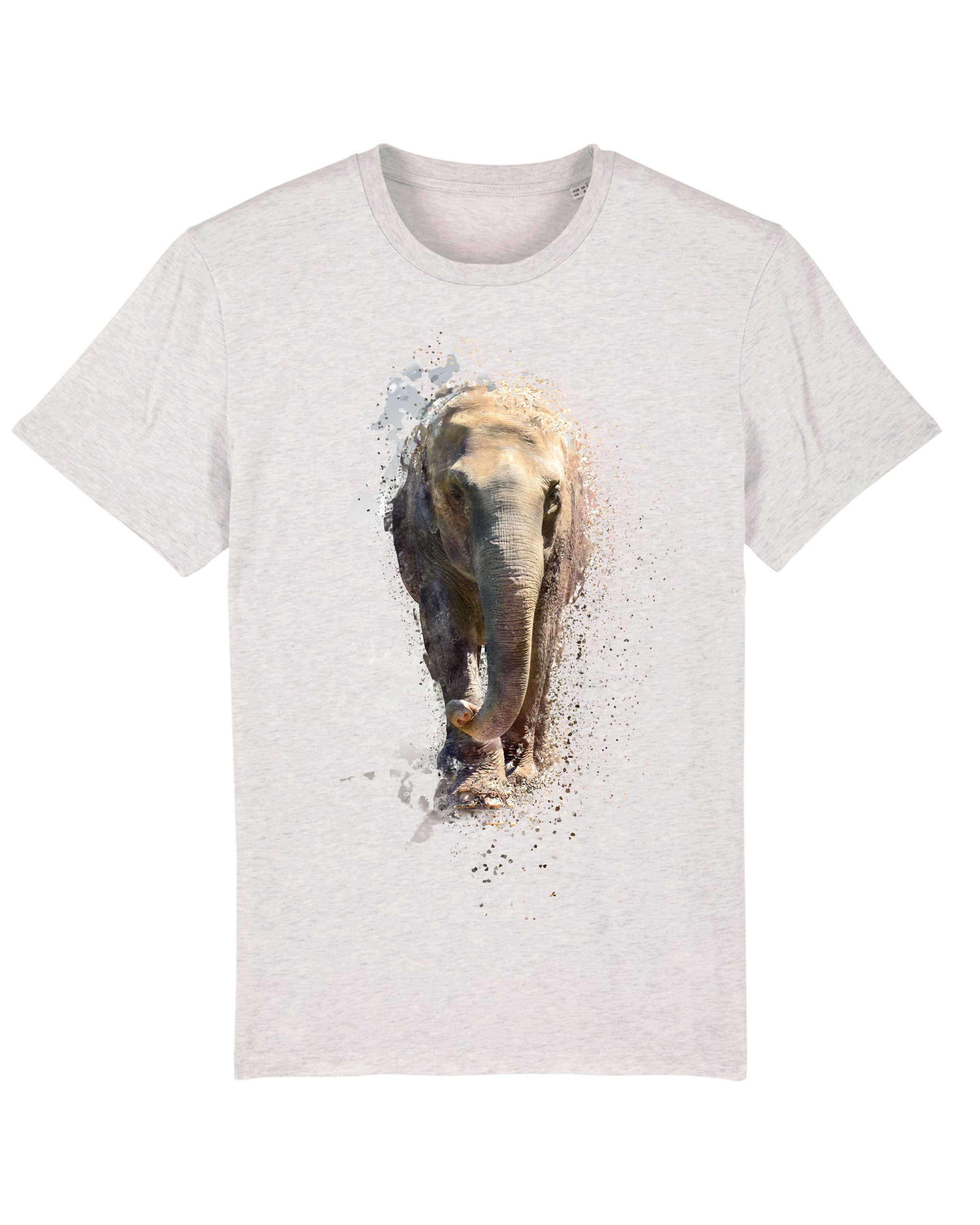 T-Shirt Elefant Illustration Tiere, Bio-Baumwolle, Unisex, Damen, Kids