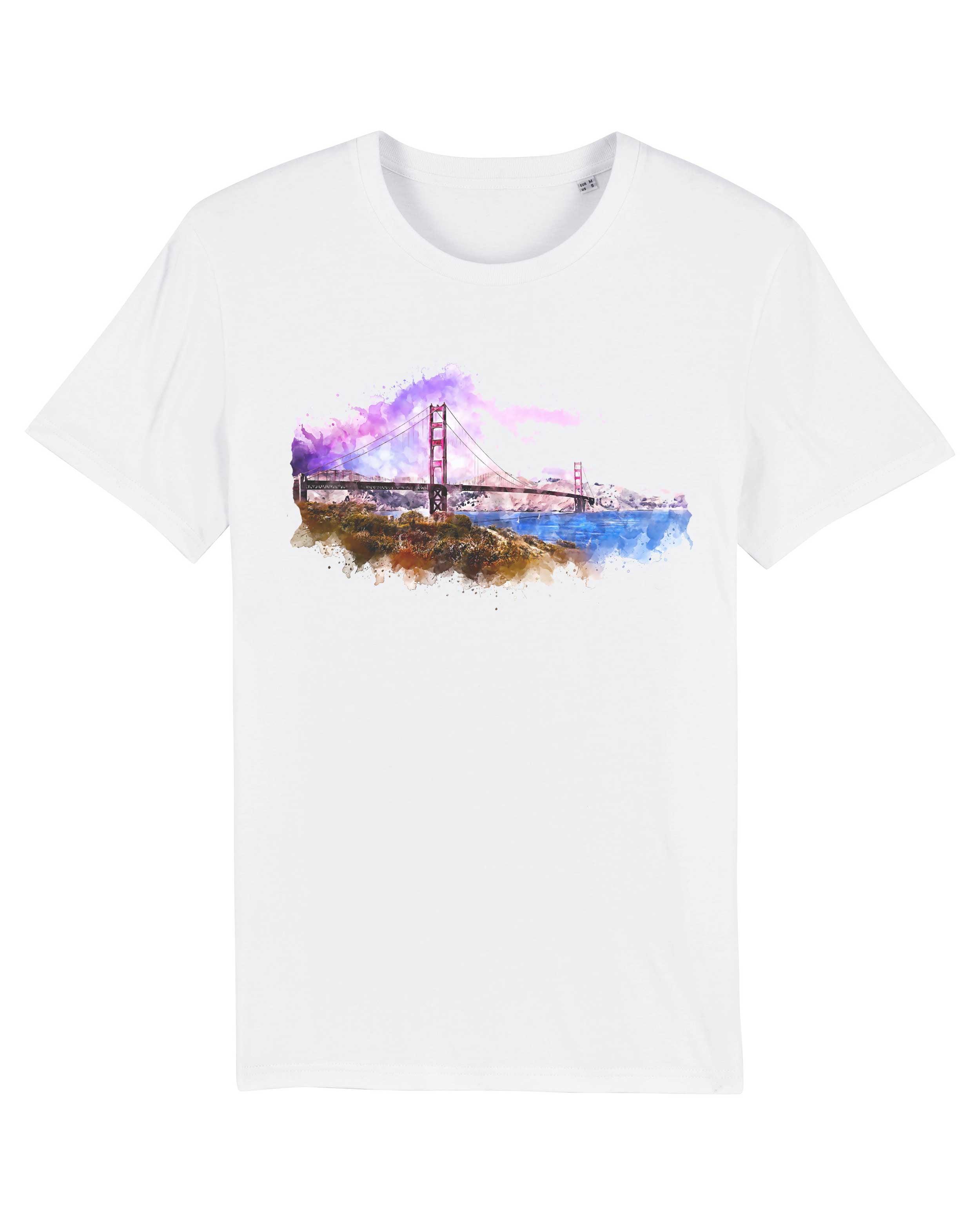 T-Shirt Golden Gate San Francisco Stadt, Bio-Baumwolle, Unisex, Damen, Kids