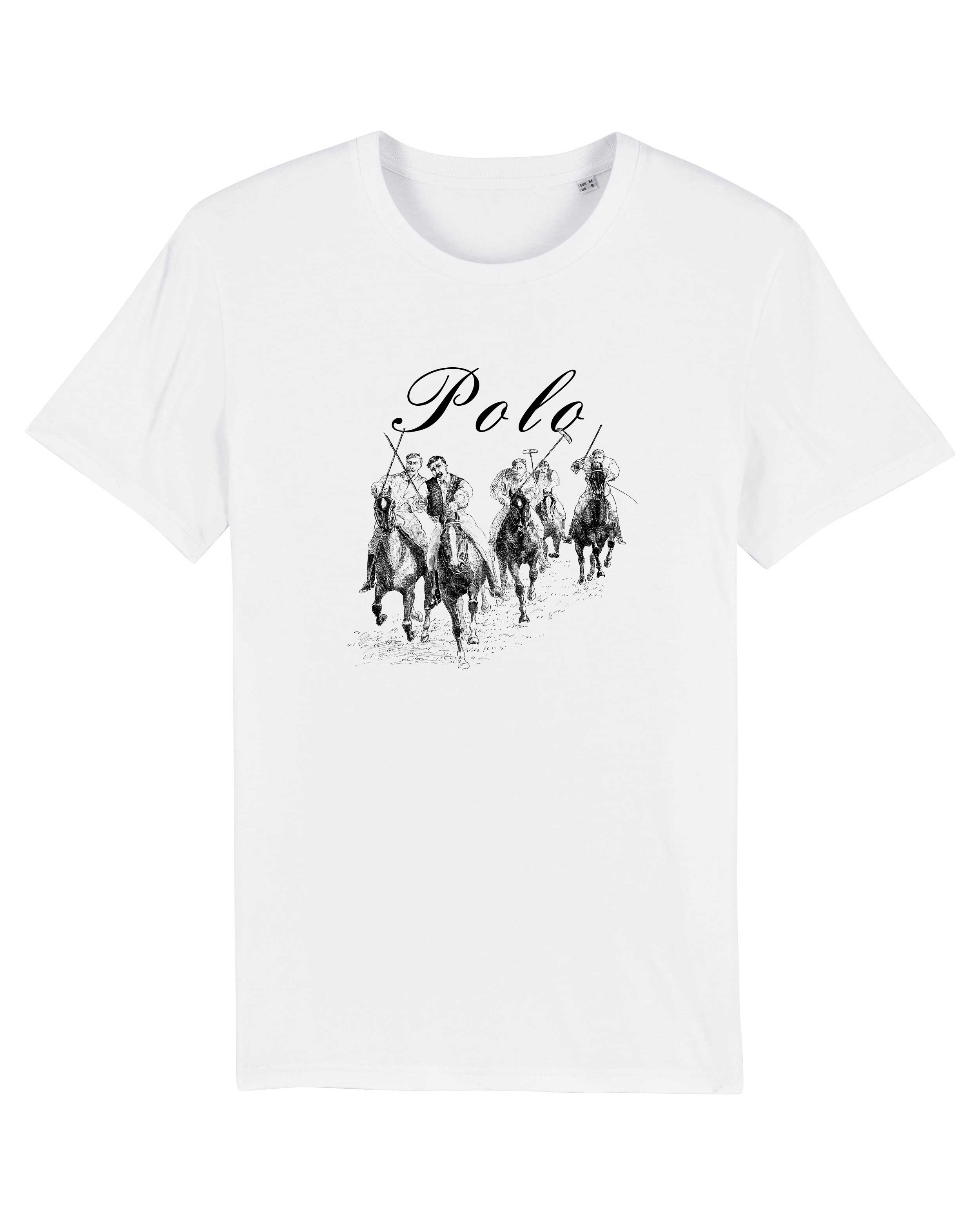 T-Shirt HIstoric Polo Pferd, Bio-Baumwolle, Unisex, Damen, Kids