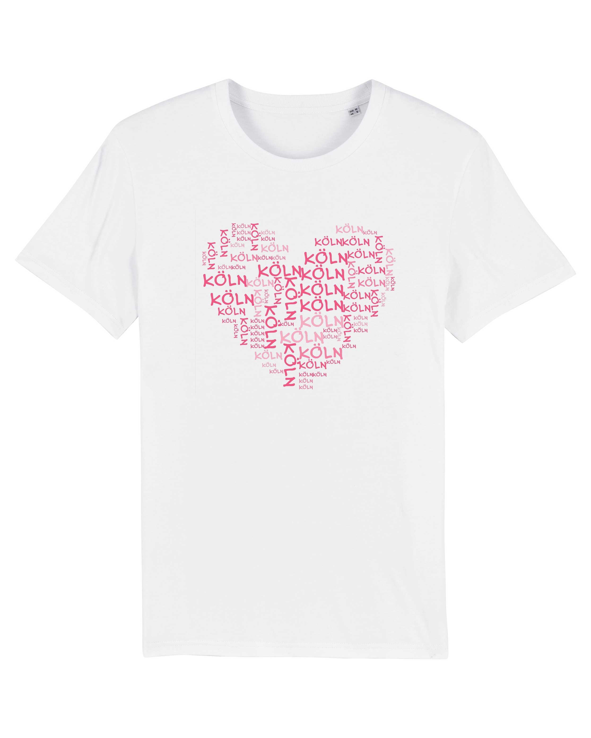 T-Shirt Ich liebe Köln Stadt, Bio-Baumwolle, Unisex, Damen, Kids