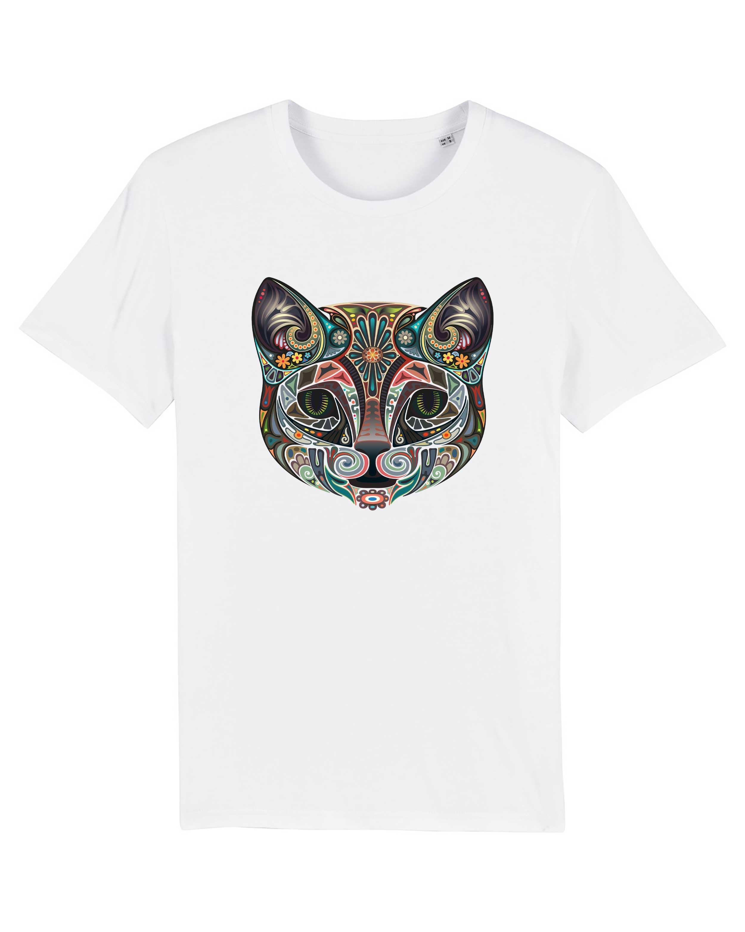 T-Shirt Katze Ornamente, Bio-Baumwolle, Unisex, Damen, Kids