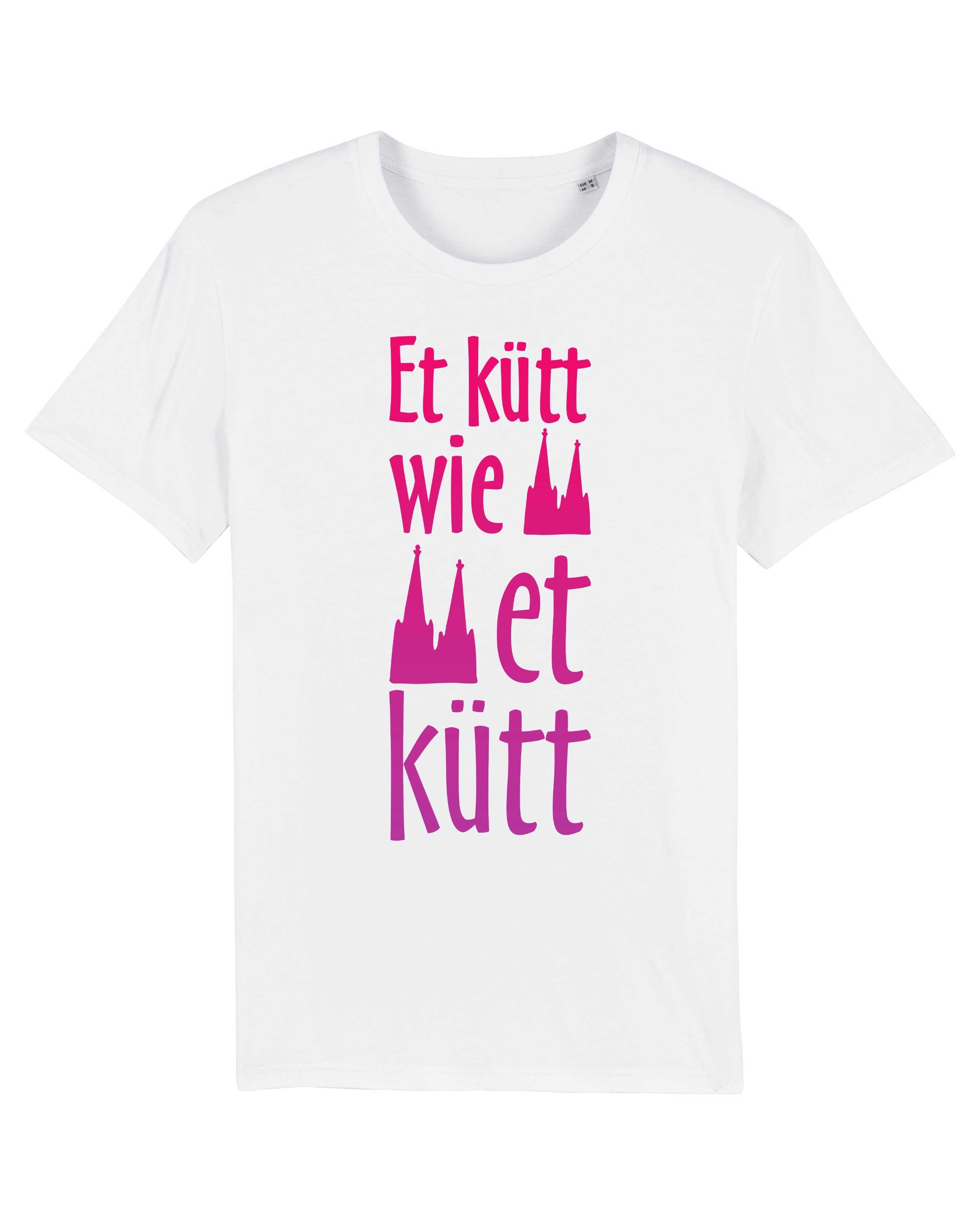 T-Shirt Köln "Et kütt wie et kütt" Stadt, Bio-Baumwolle, Unisex, Damen, Kids