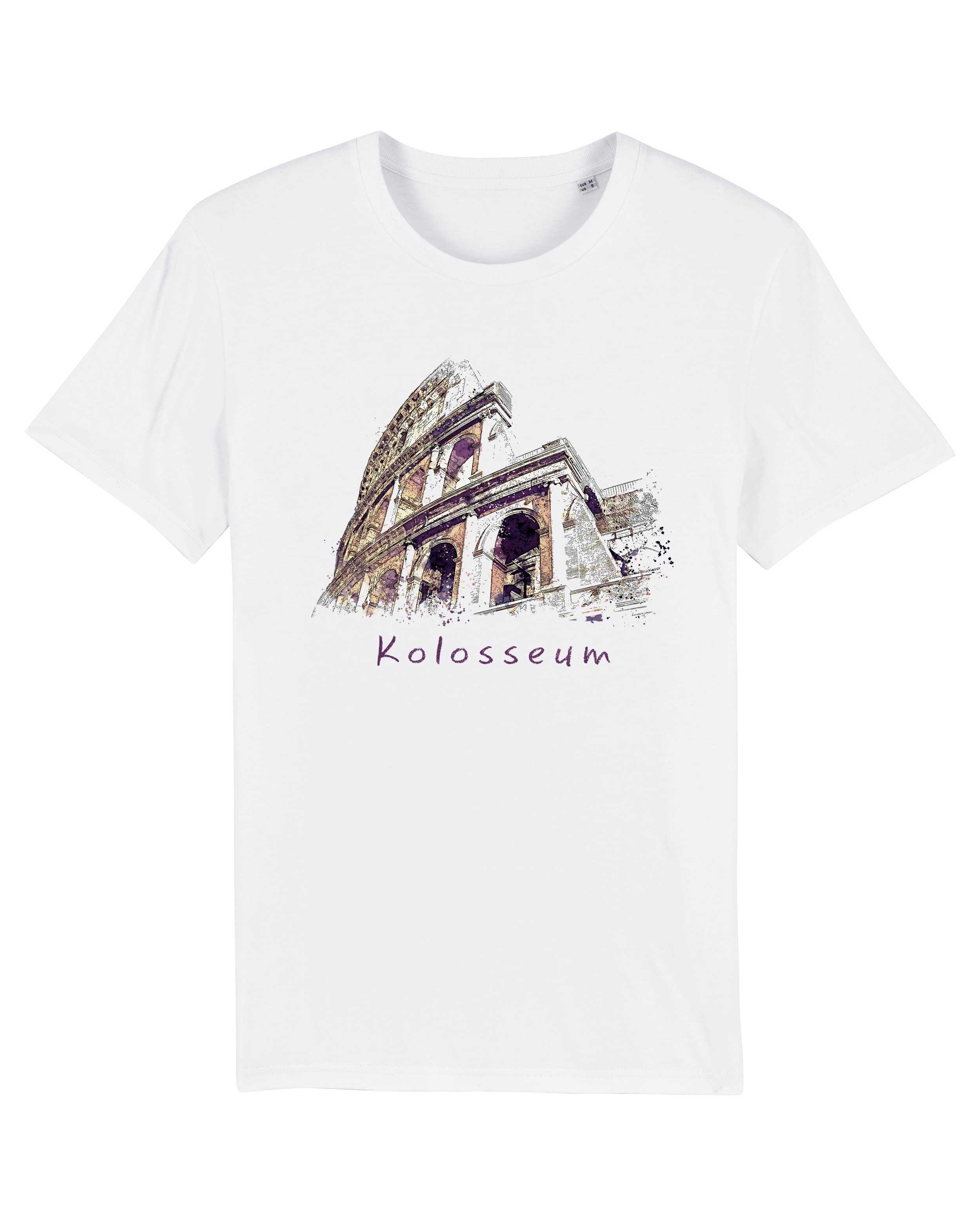 T-Shirt Kolosseum Rom Stadt, Bio-Baumwolle, Unisex, Damen, Kids