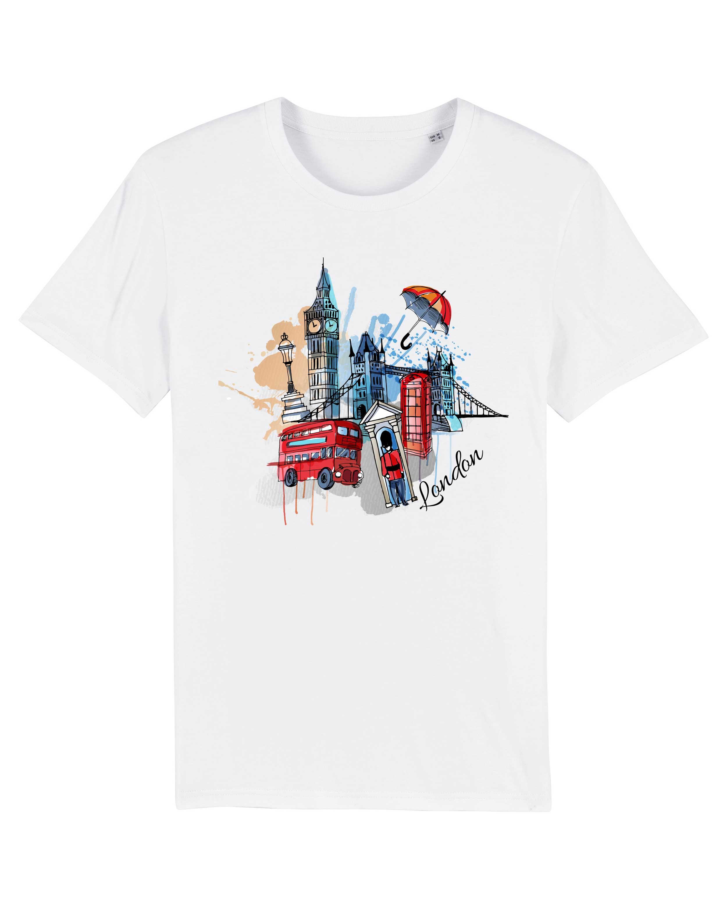 T-Shirt London 5 Stadt, Bio-Baumwolle, Unisex, Damen, Kids