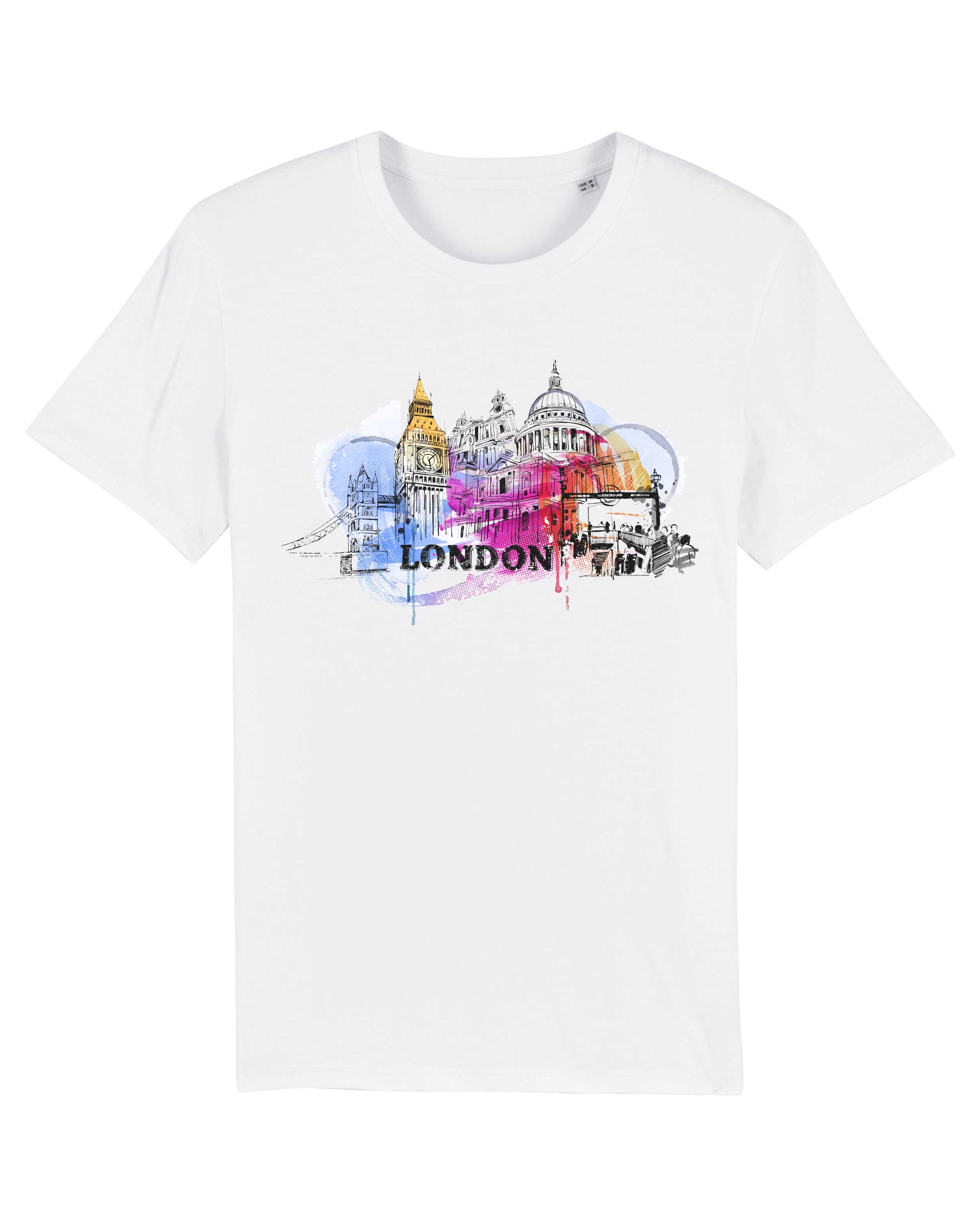 T-Shirt London Illustration Stadt, Bio-Baumwolle, Unisex, Damen, Kids