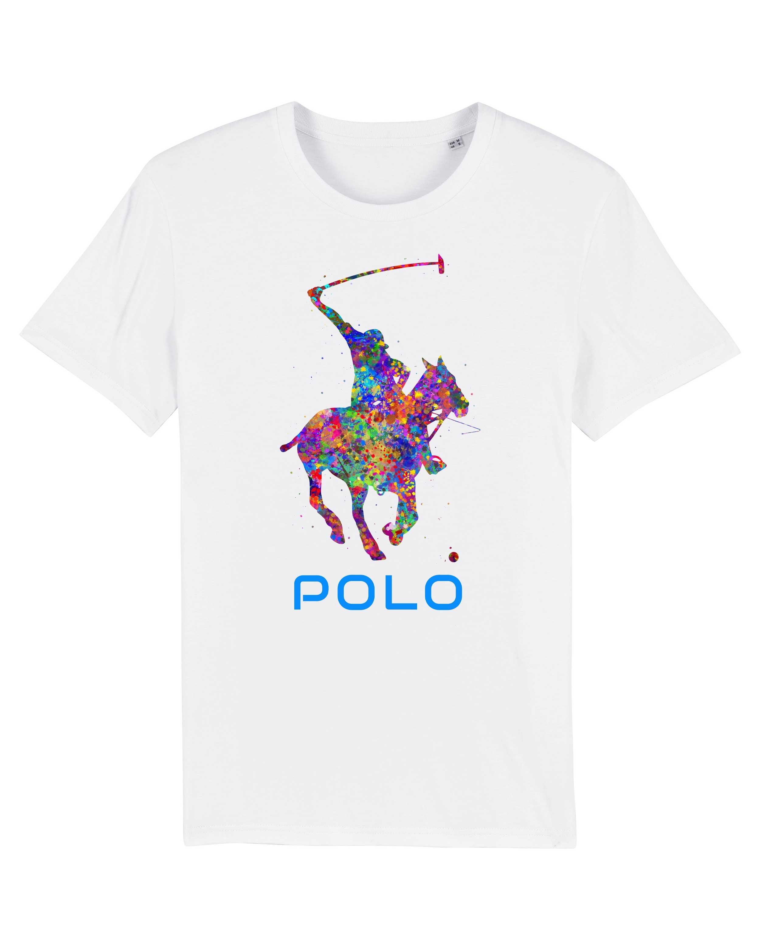 T-Shirt Polo Pferd, Bio-Baumwolle, Unisex, Damen, Kids