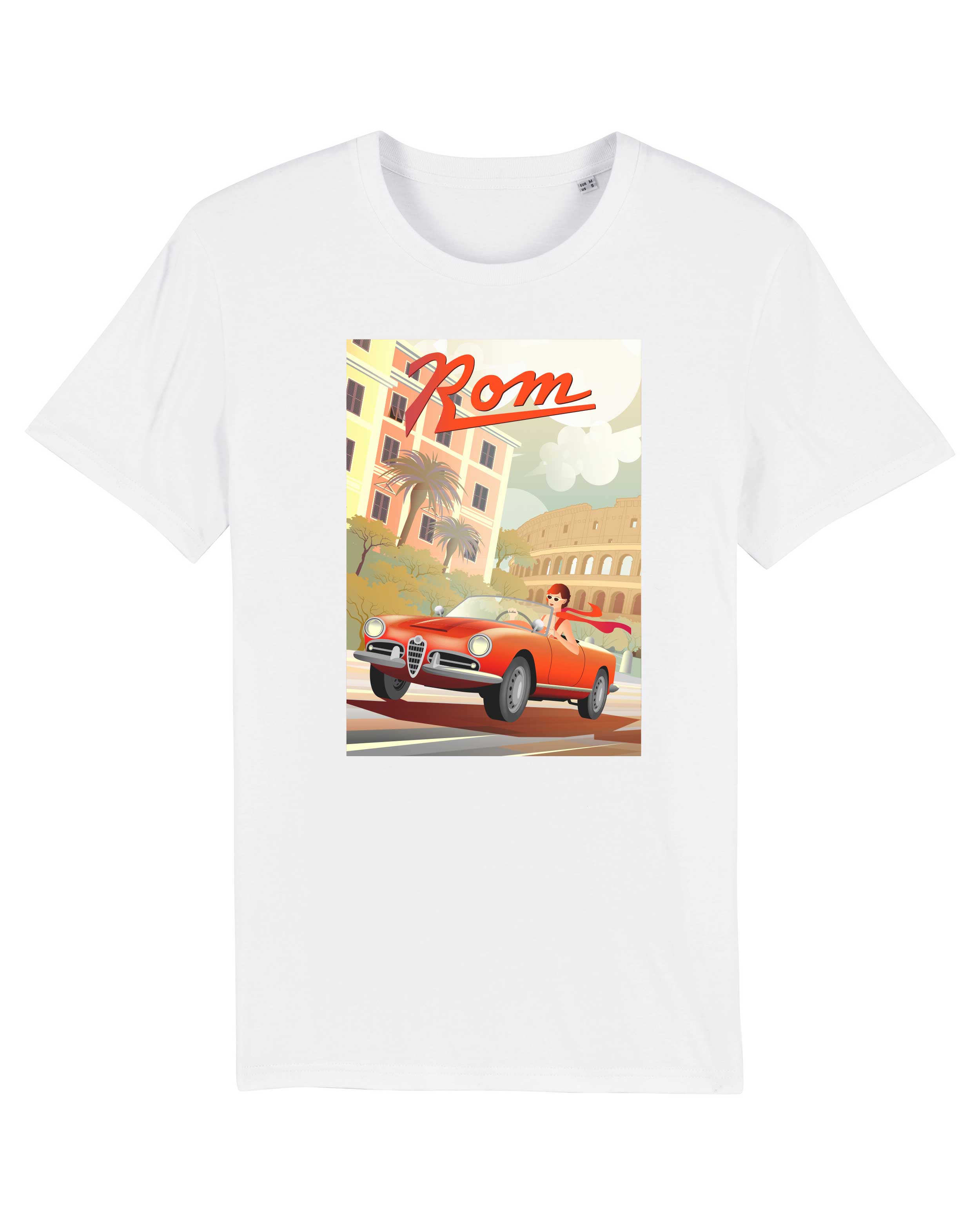 T-Shirt Rom Retro Stadt, Bio-Baumwolle, Unisex, Damen, Kids