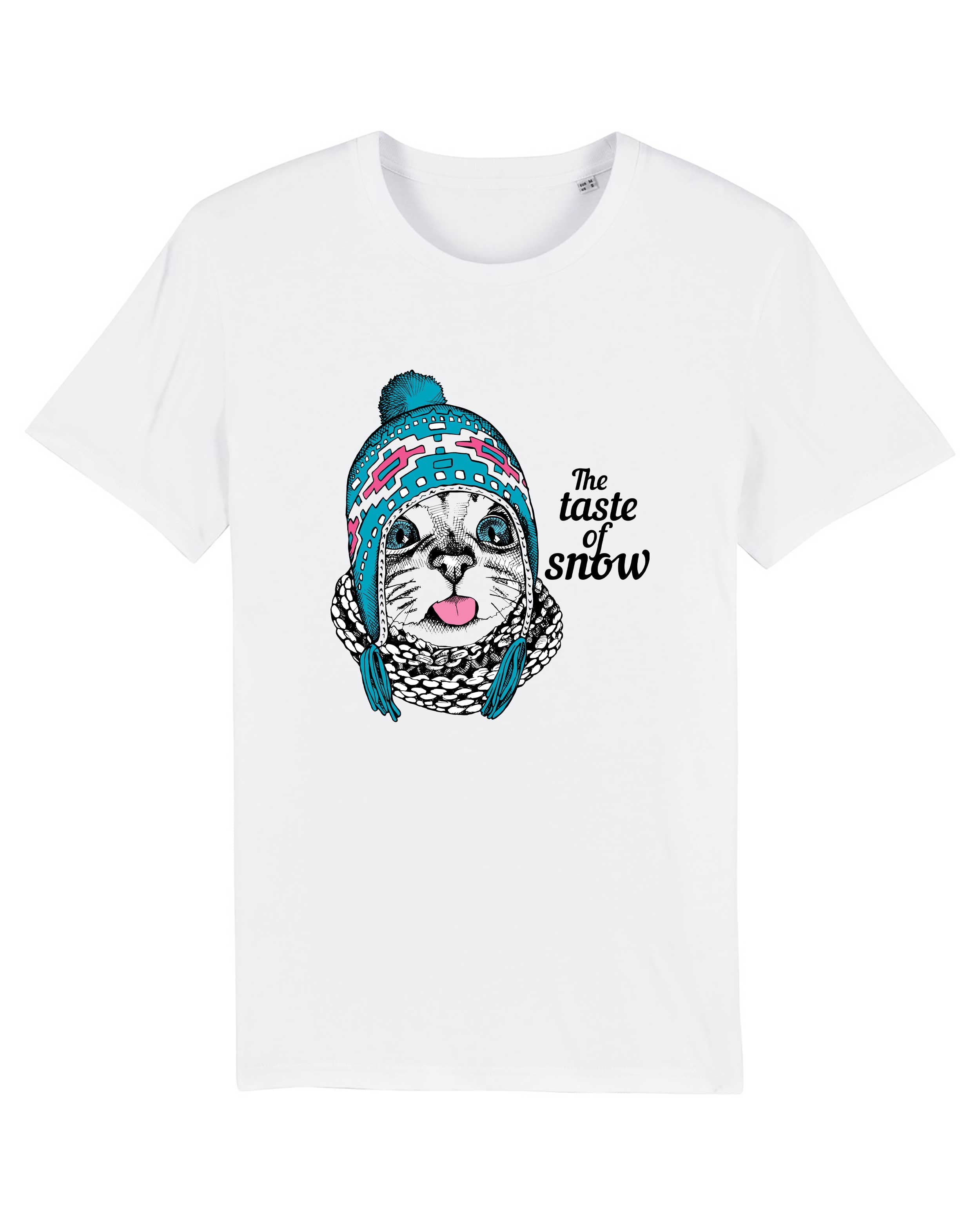 T-Shirt Taste of Snow Katze, Bio-Baumwolle, Unisex, Damen, Kids