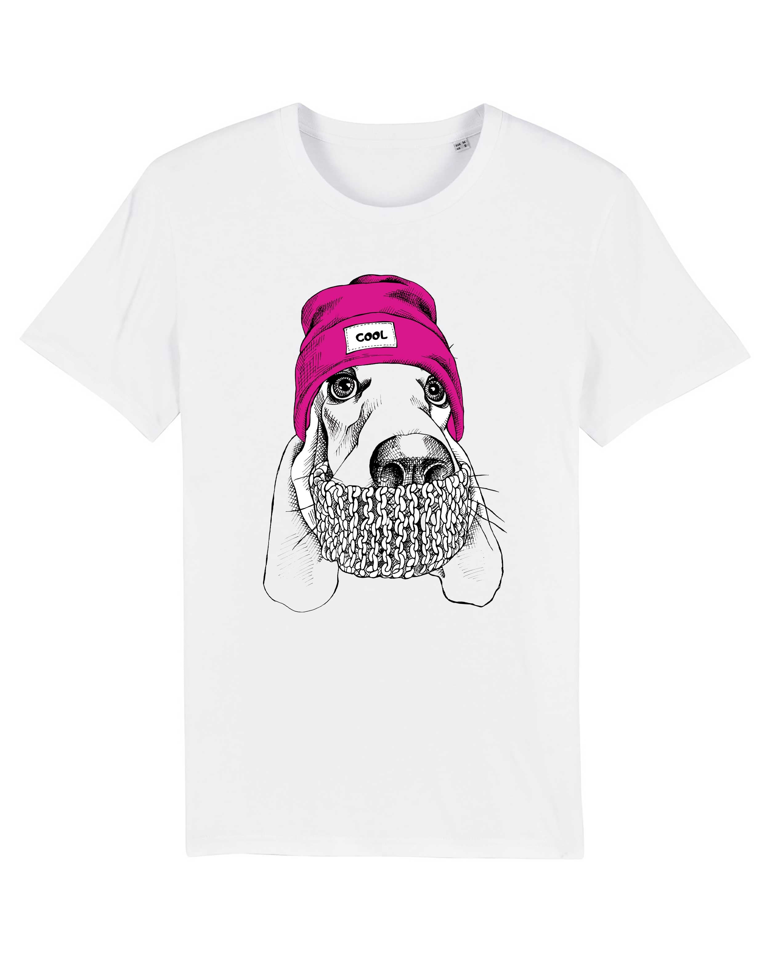 T-Shirt cooler Basset Hound, Bio-Baumwolle, Unisex, Damen, Kids