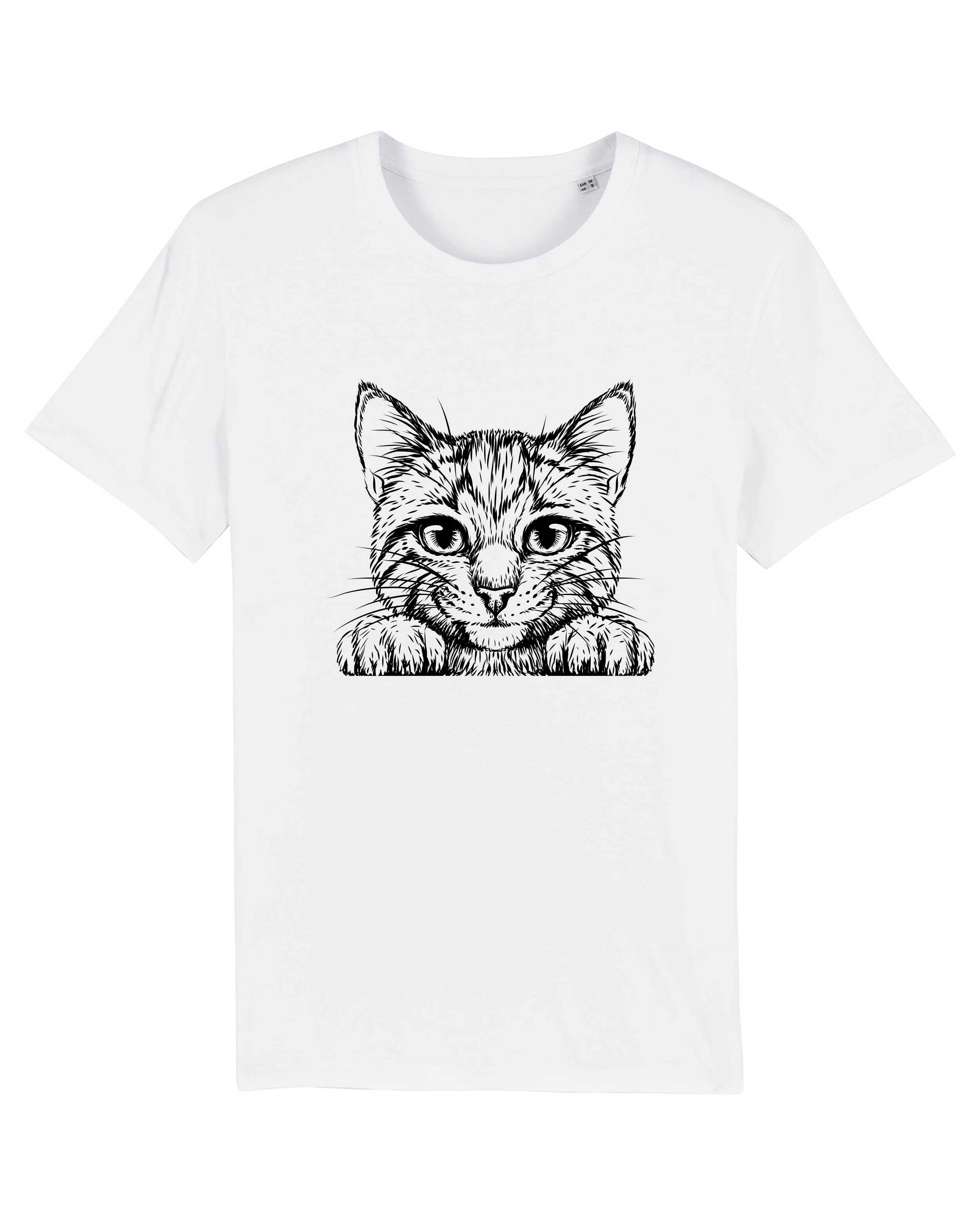 T-Shirt süße Katze, Bio-Baumwolle, Unisex, Damen, Kids