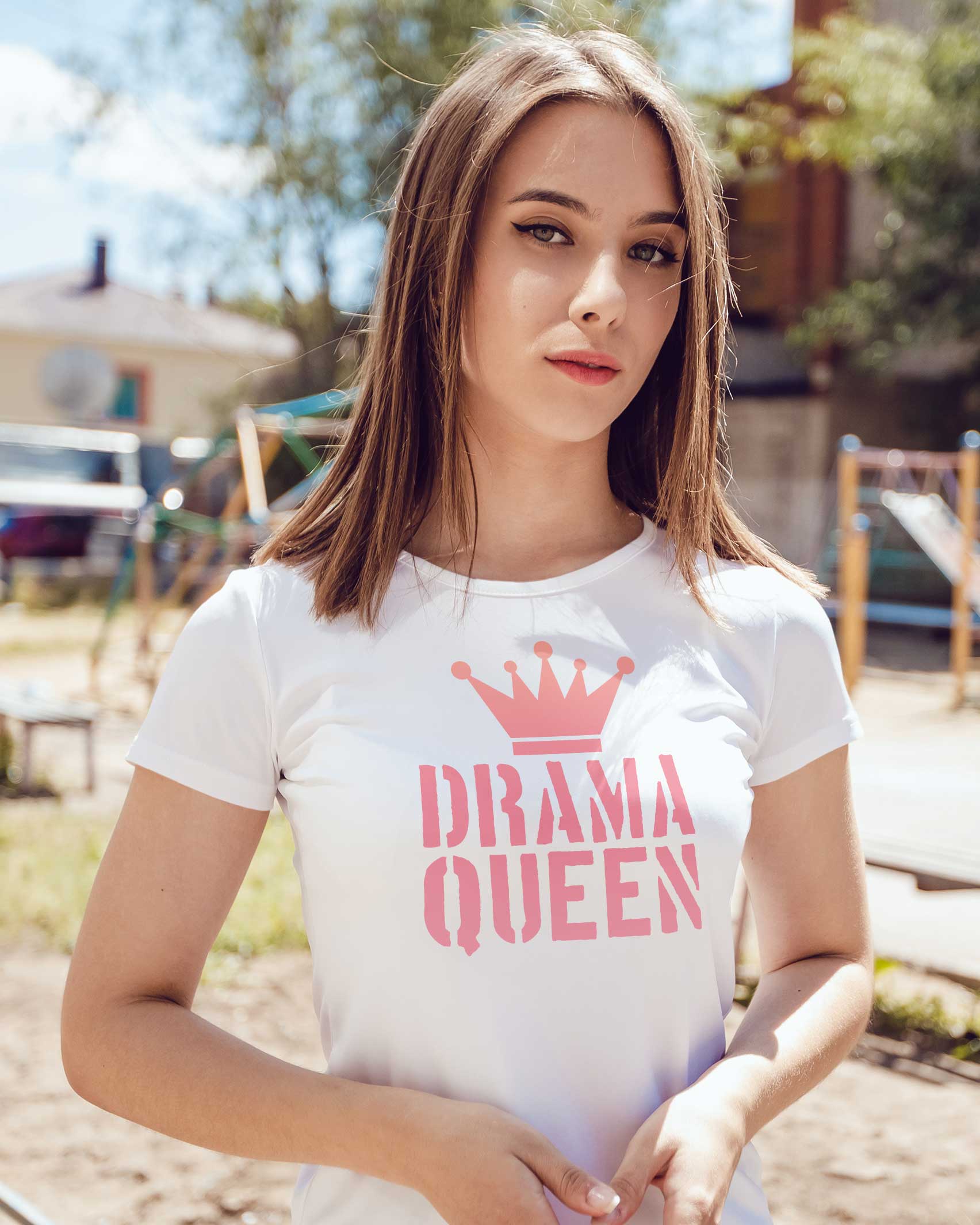 T-Shirt Drama Queen Sprüche, Bio-Baumwolle, Unisex, Damen, Kids