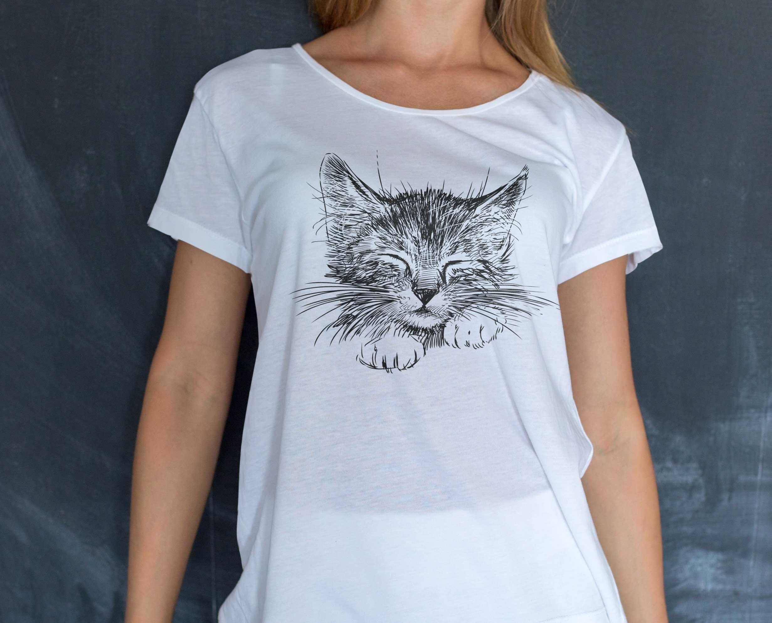 T-Shirt Kätzchen, Bio-Baumwolle, Unisex, Damen, Kids