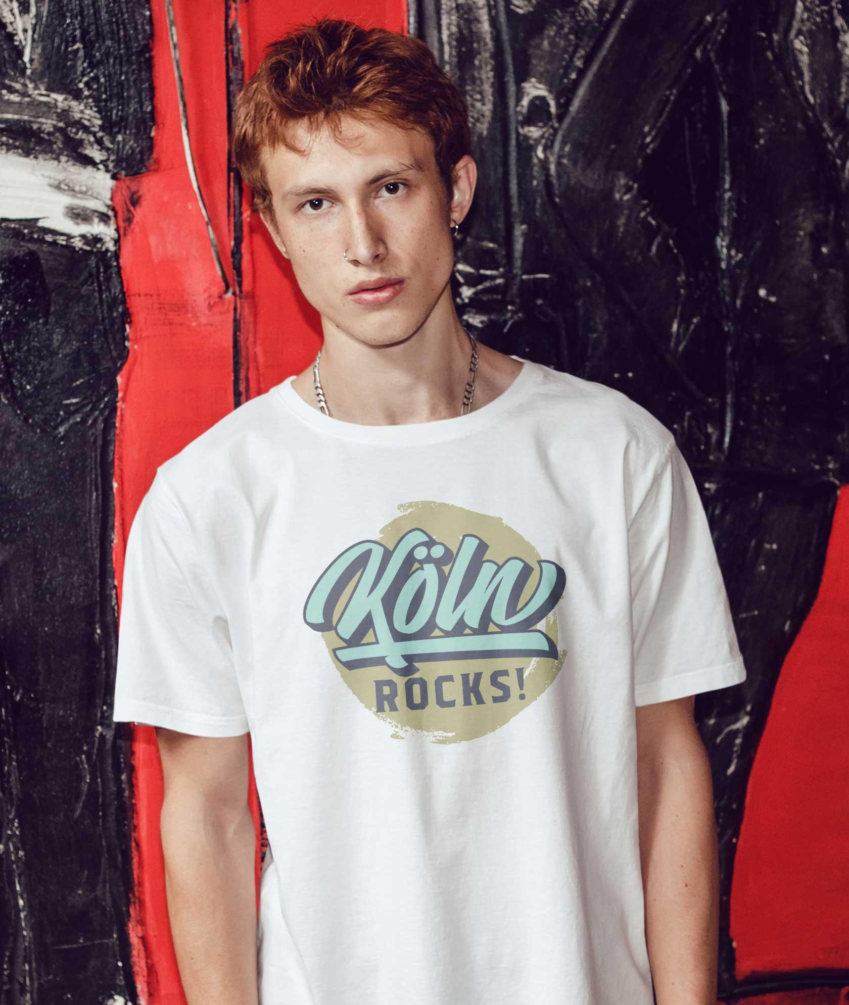 T-Shirt Köln Rocks Sprüche, Bio-Baumwolle, Unisex, Damen, Kids