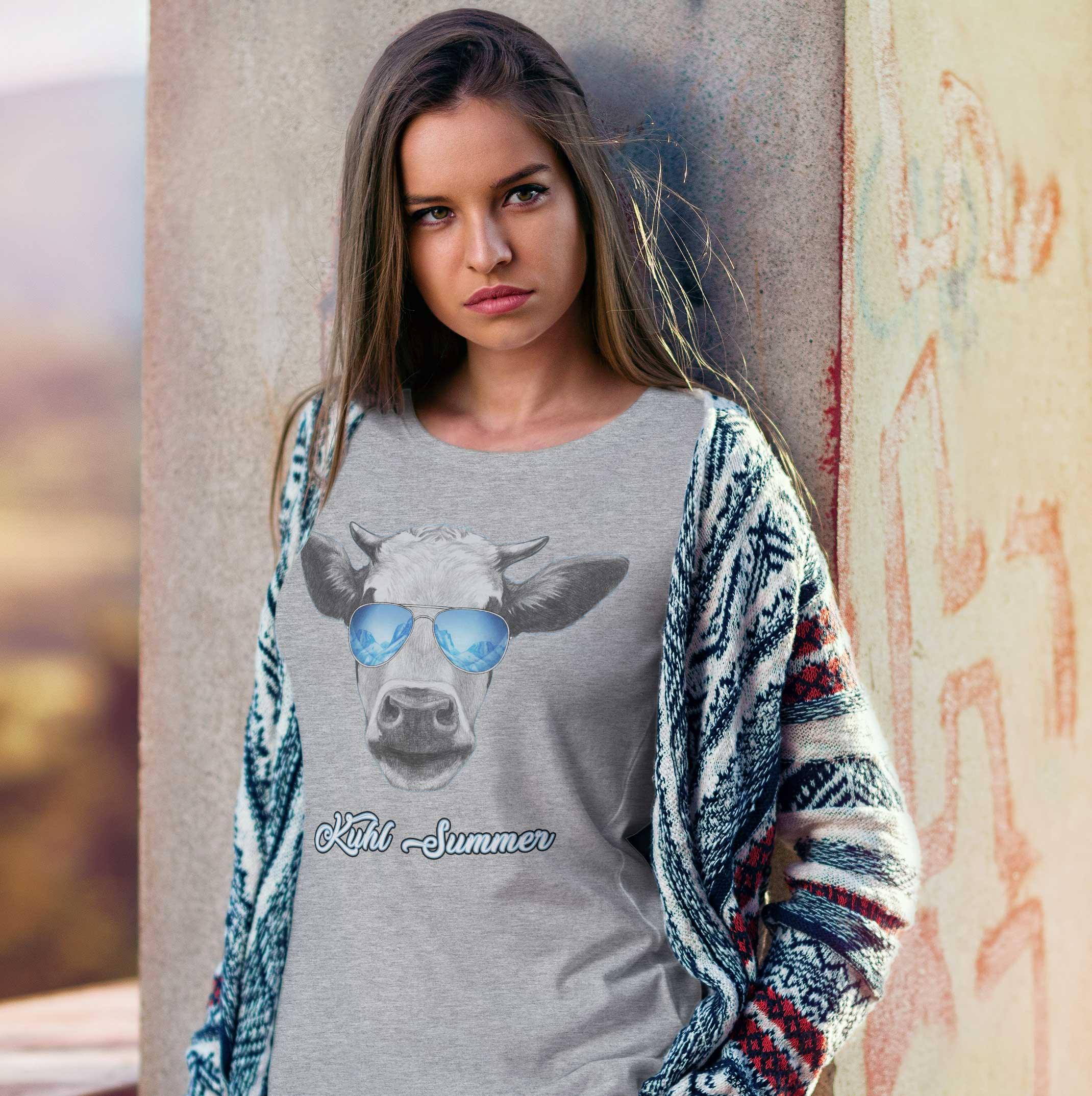 T-Shirt Kuh Kuhl Summer Heather Tiere, Bio-Baumwolle, Unisex, Damen, Kids