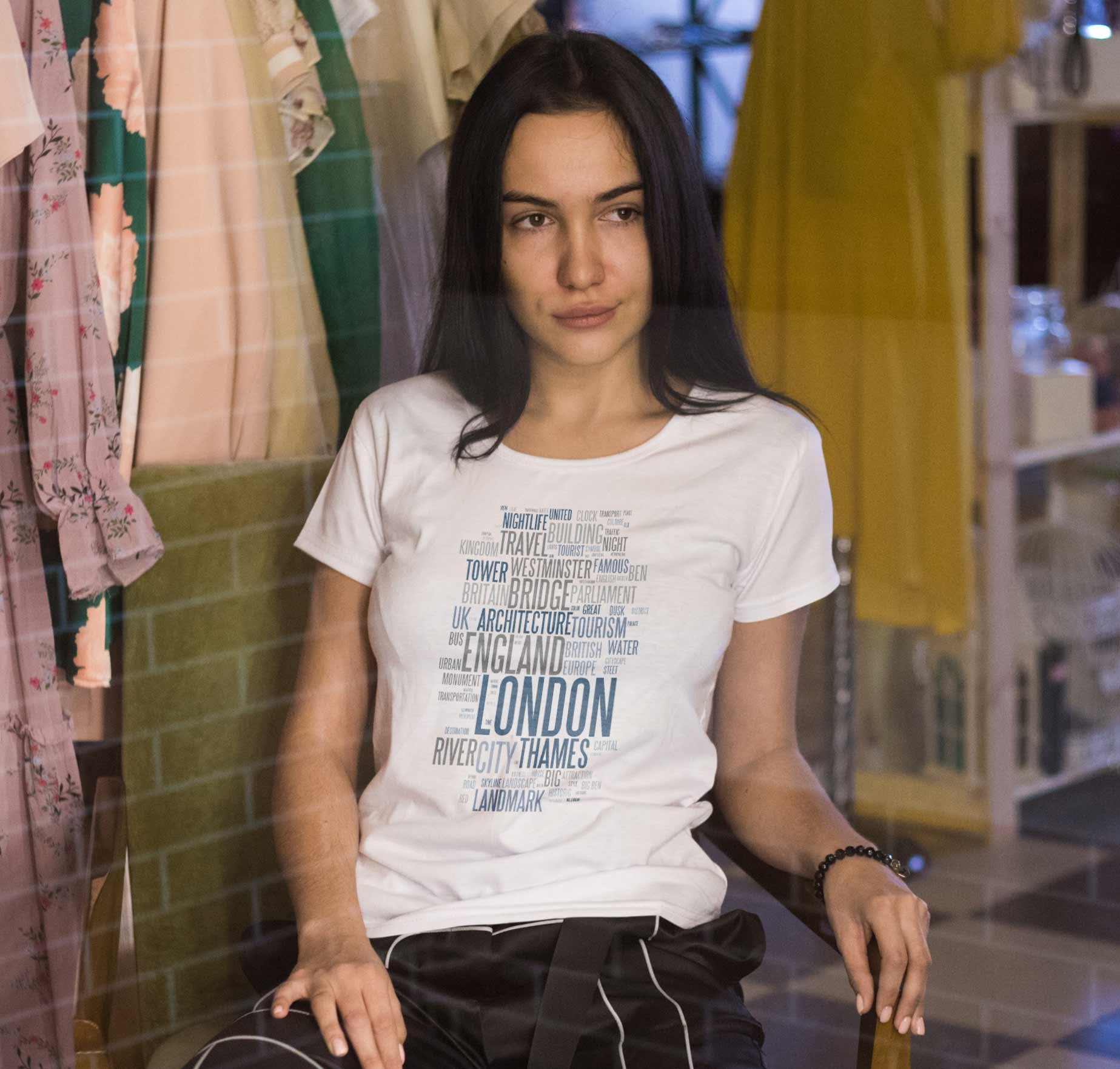 T-Shirt London 2 Stadt, Bio-Baumwolle, Unisex, Damen, Kids