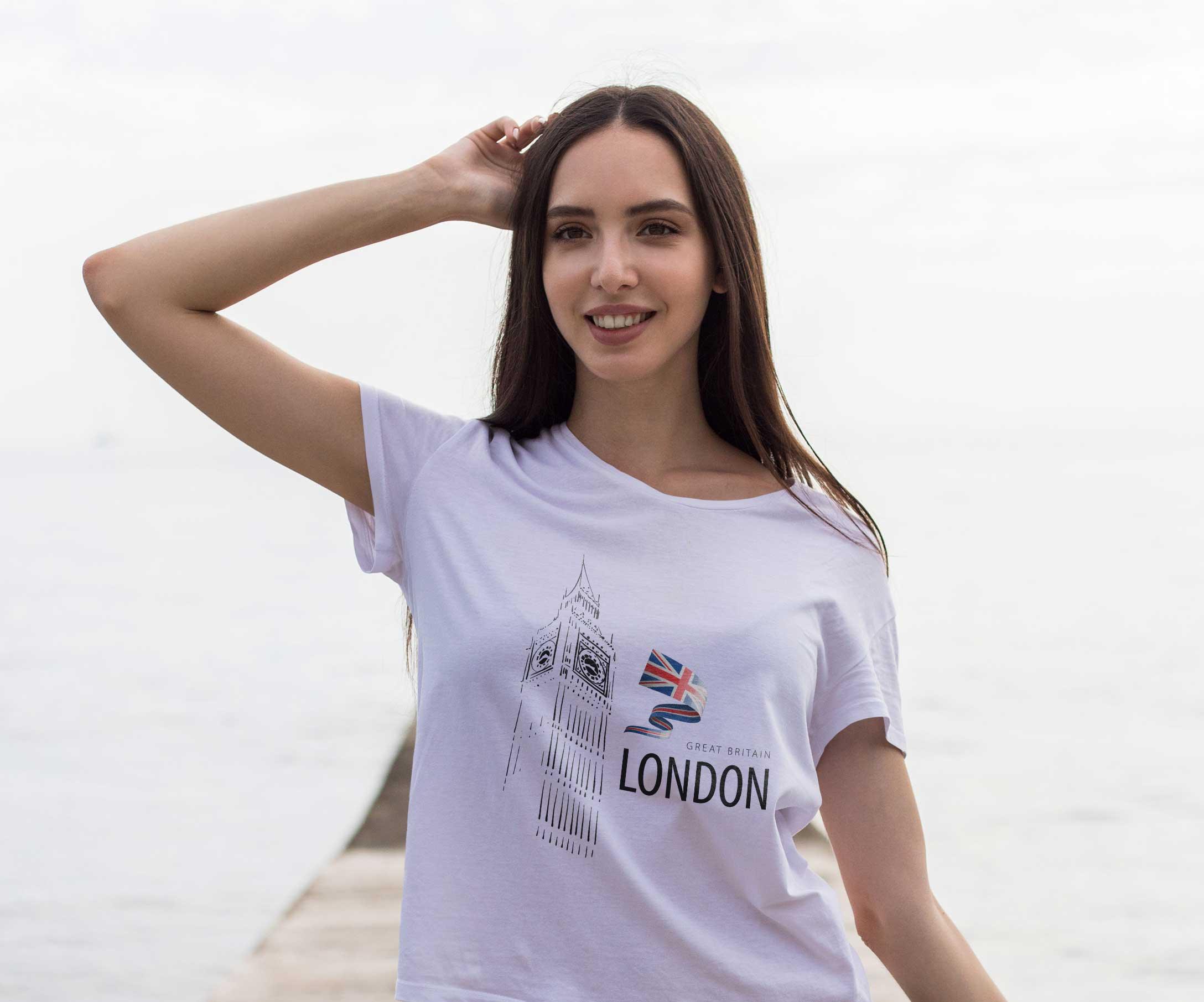 T-Shirt London 3 Stadt, Bio-Baumwolle, Unisex, Damen, Kids
