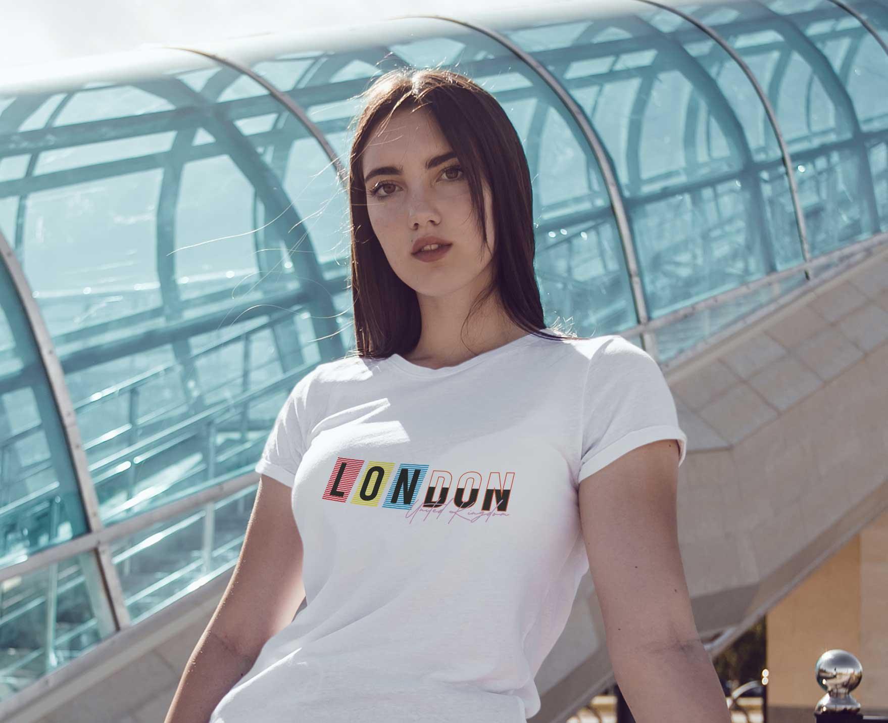 T-Shirt London 4 Stadt, Bio-Baumwolle, Unisex, Damen, Kids