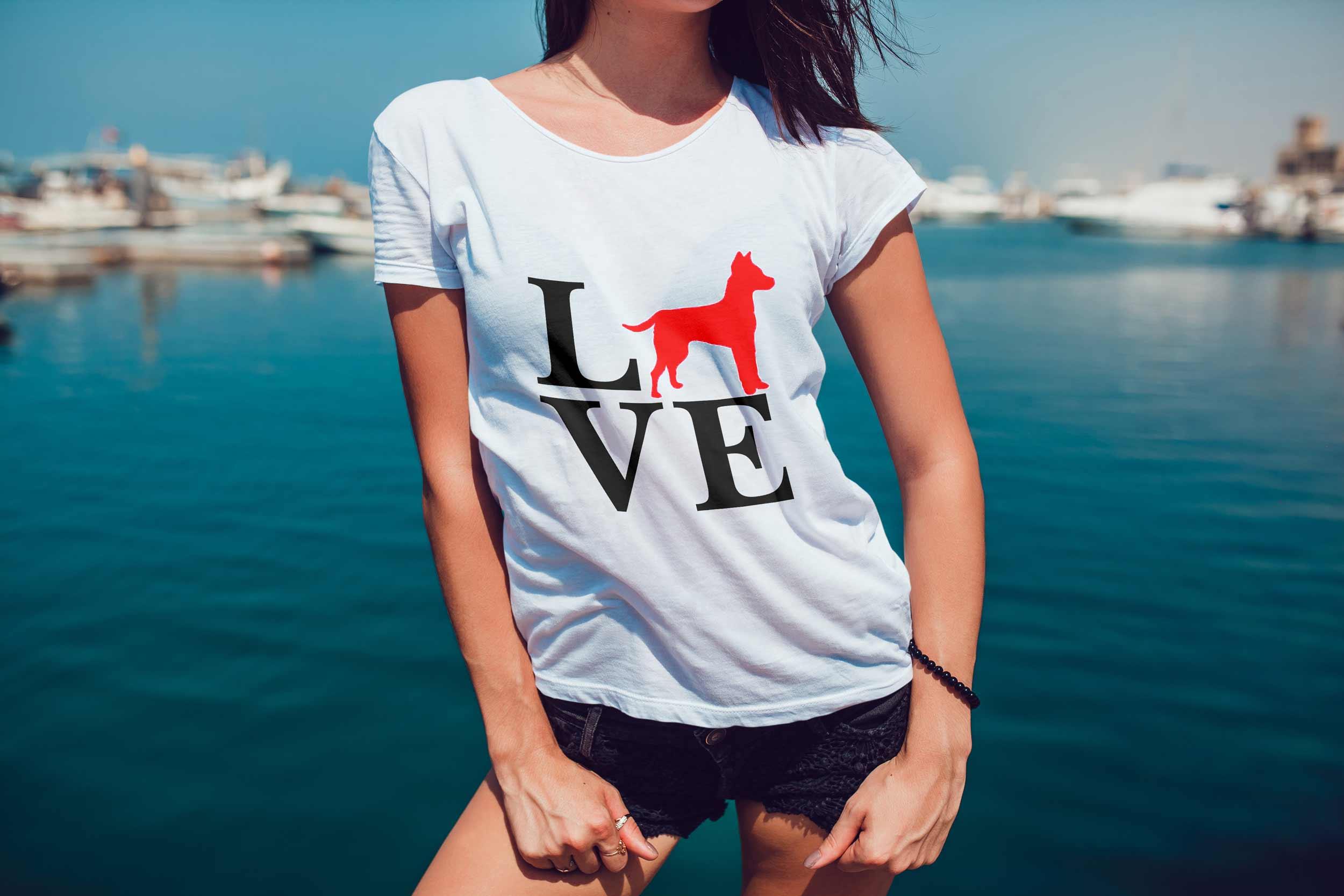 T-Shirt Lovedog Bio-Baumwolle, Unisex, Damen, Kids