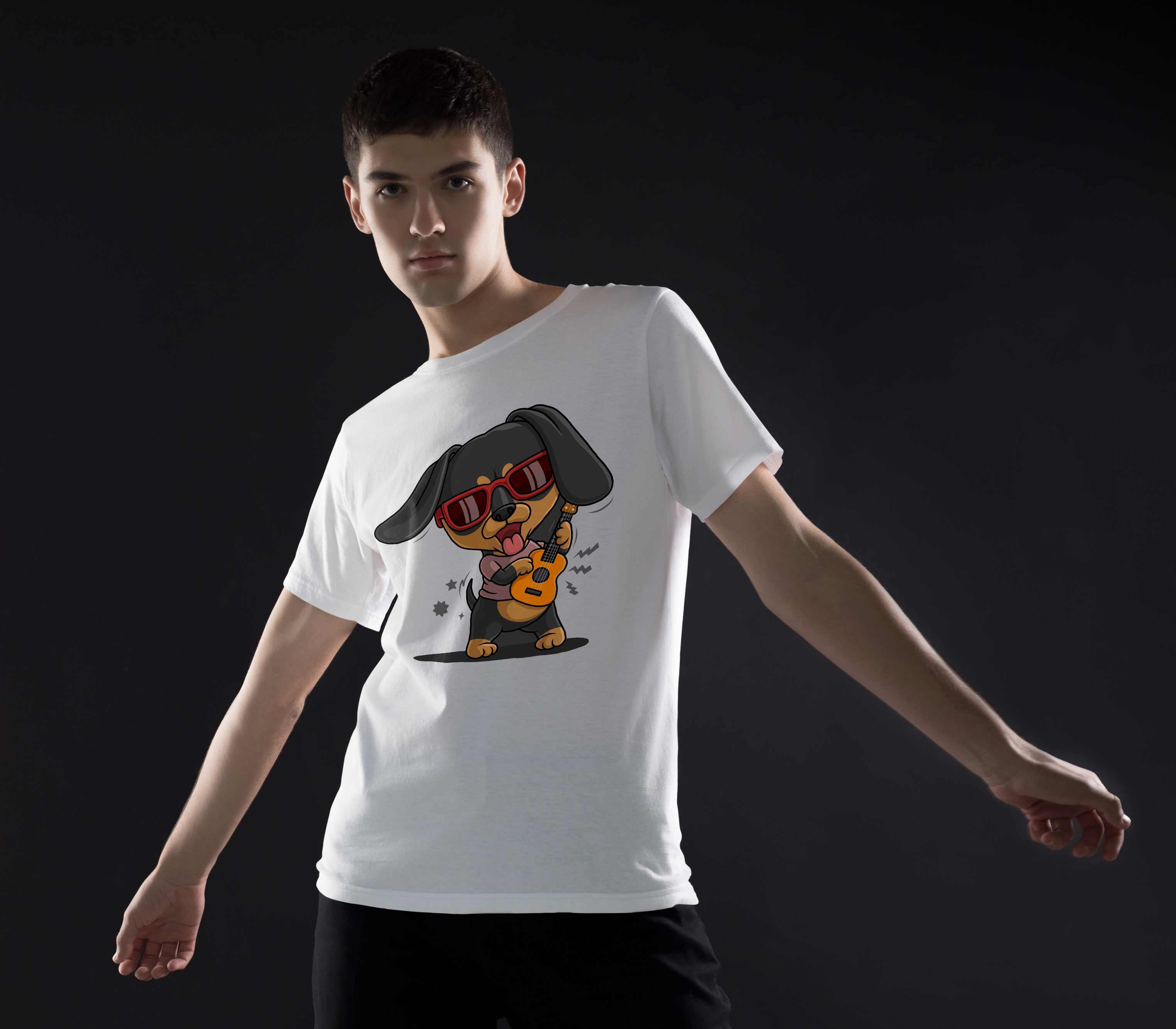 T-Shirt Musikhund, Bio-Baumwolle, Unisex, Damen, Kids