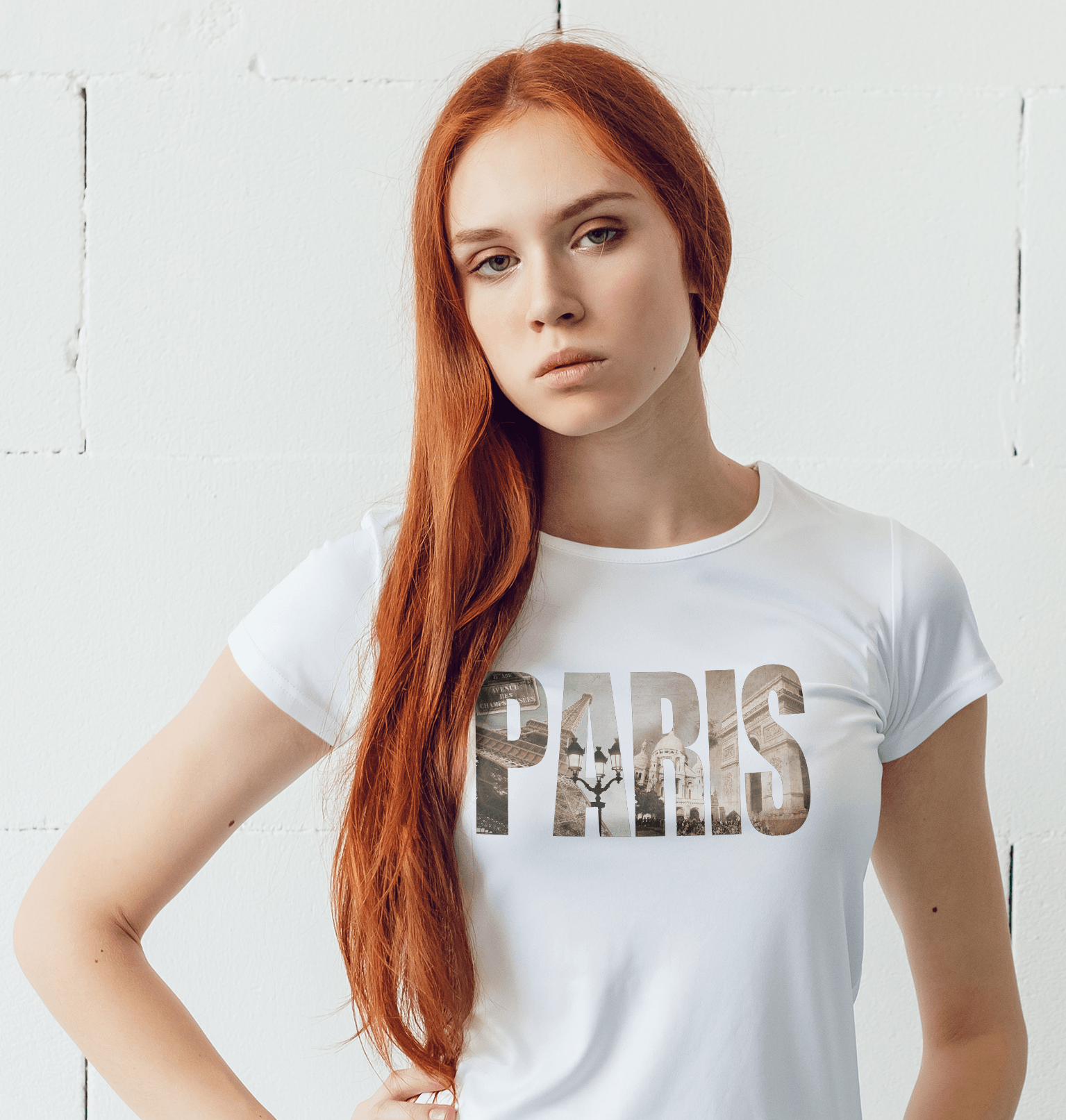 T-Shirt Paris Stadt, Bio-Baumwolle, Unisex, Damen, Kids