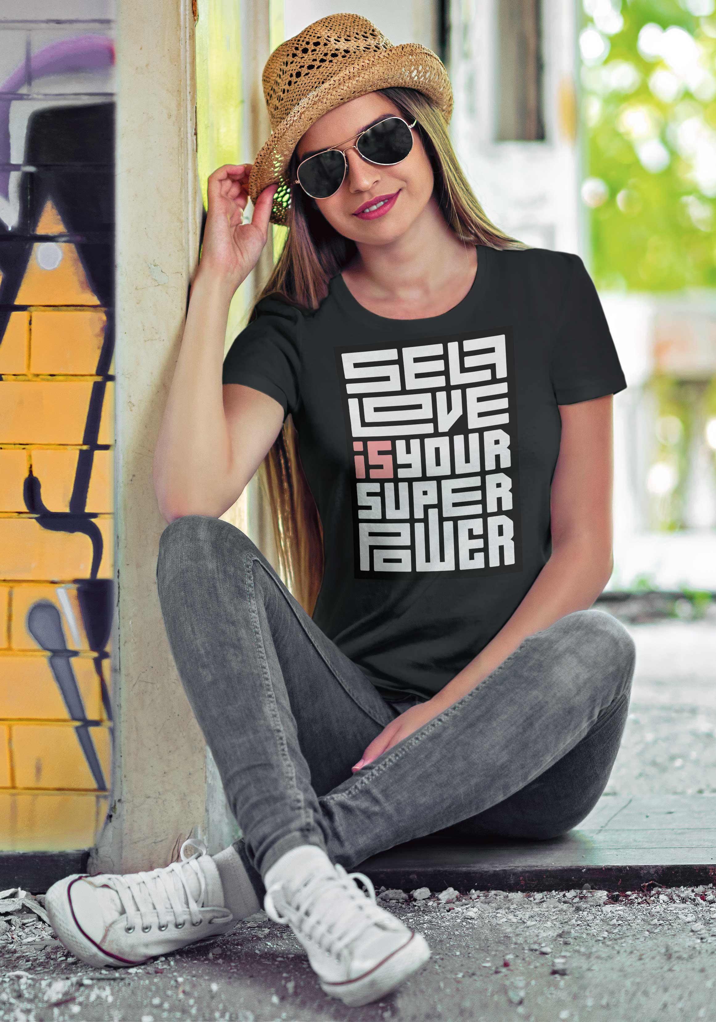 T-Shirt Self Love Sprüche, Bio-Baumwolle, Unisex, Damen, Kids