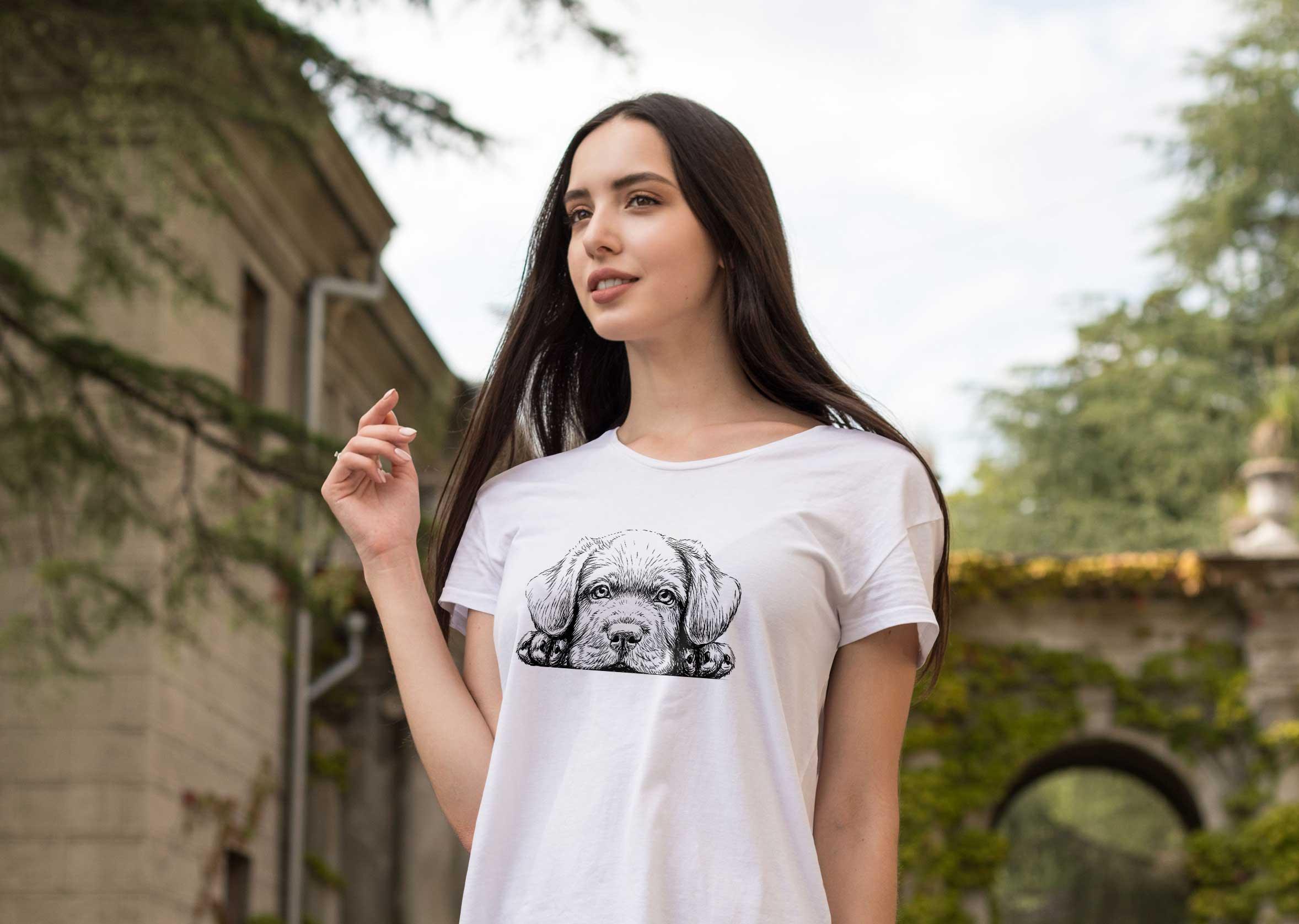 T-Shirt süßer WElpe, Bio-Baumwolle, Unisex, Damen, Kids