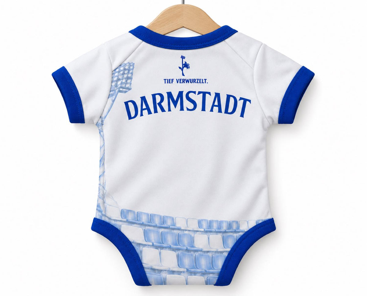Darmstadt Baby Body 26/27 Auswärts inkl. Name und Nummer (Druck)