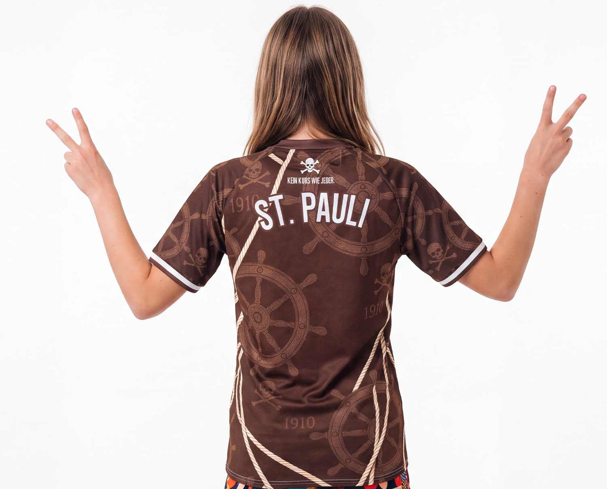 St. Pauli Fan-Trikot Kids 26/27 Heim "Kein Kurs wie jeder" inkl. Name und Nummer (Druck)