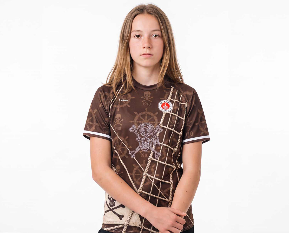 St. Pauli Fan-Trikot Kids 26/27 Heim "Kein Kurs wie jeder" inkl. Name und Nummer (Druck)