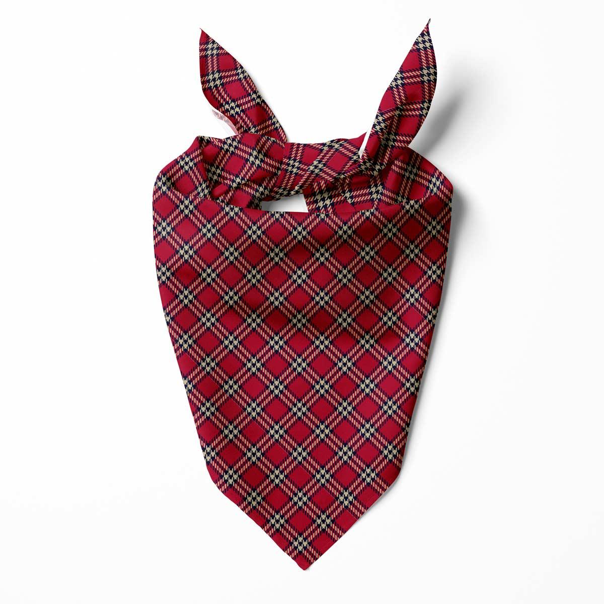 Rot Schottisch 2- Hundehalstuch