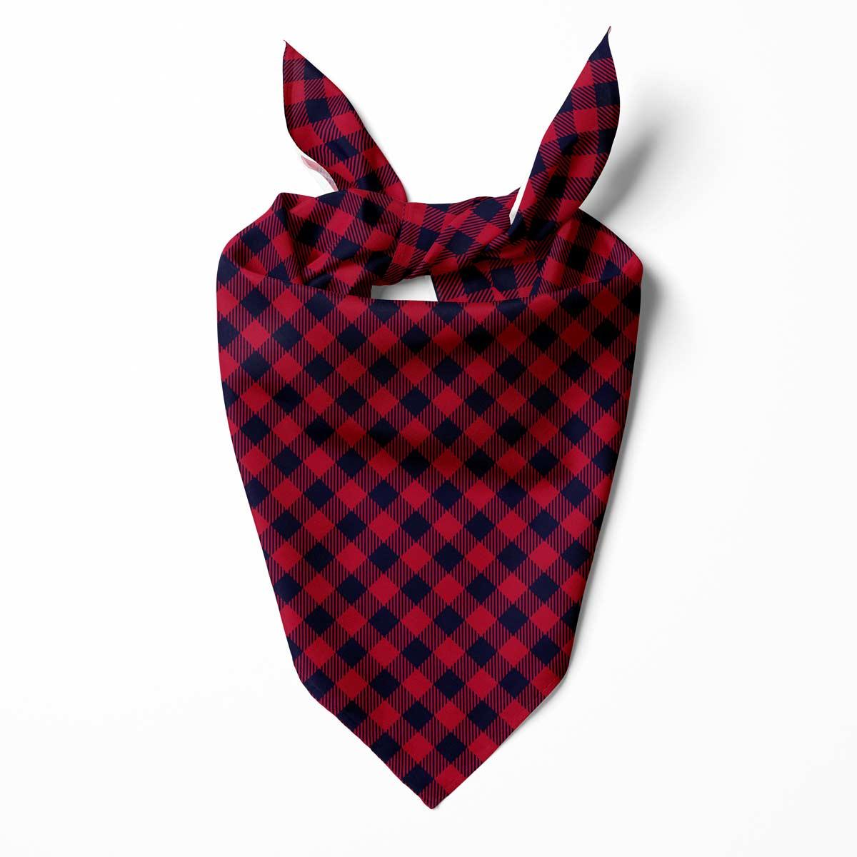 Rot-Schwarz - Hundehalstuch