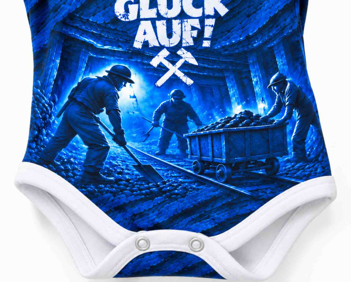 Schalke Spezial Baby Body 26/27 "aus Kohle geboren" inkl. Name und Nummer (Druck)