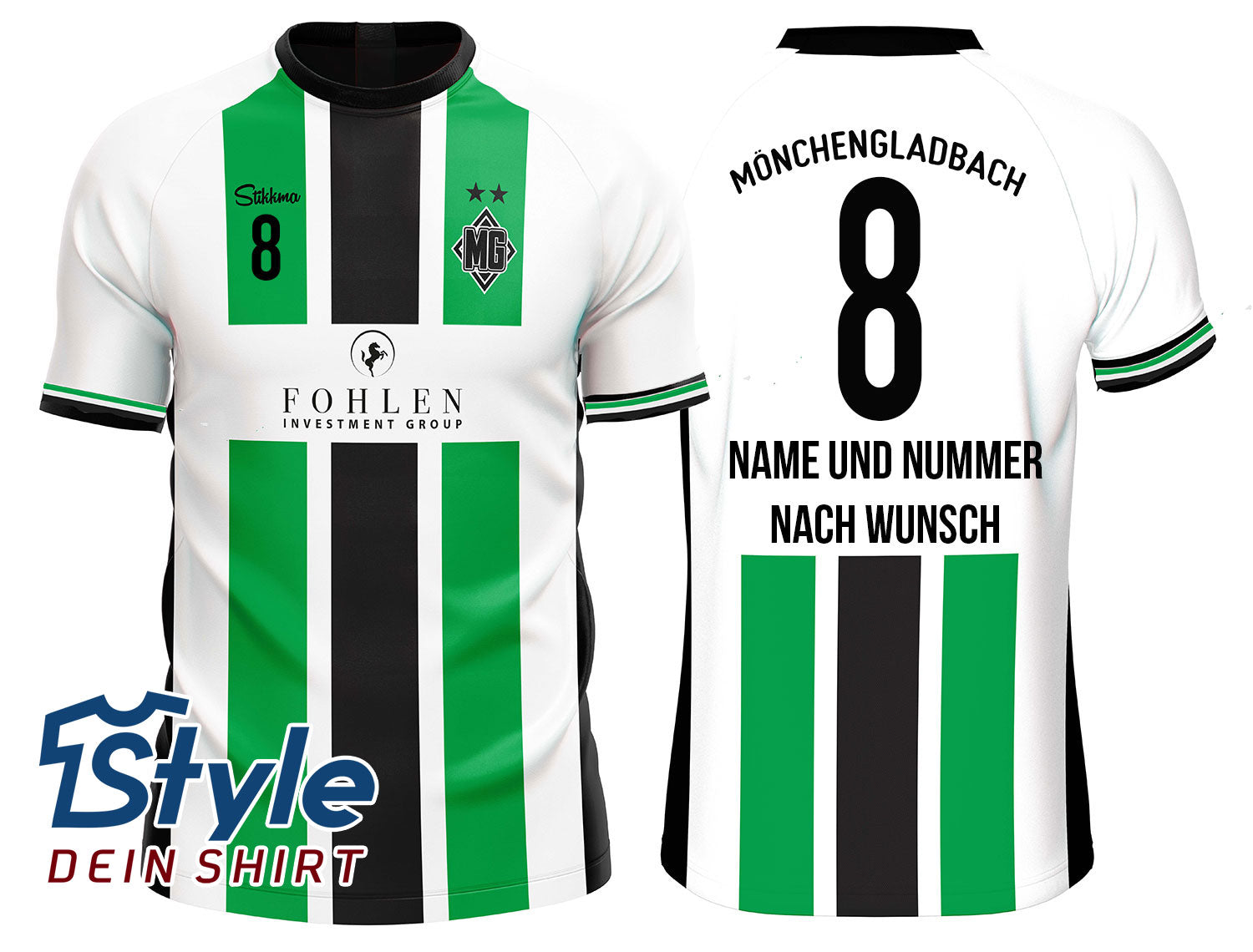Mönchengladbach Fan-Trikot inkl. Name und Nummer (Druck)