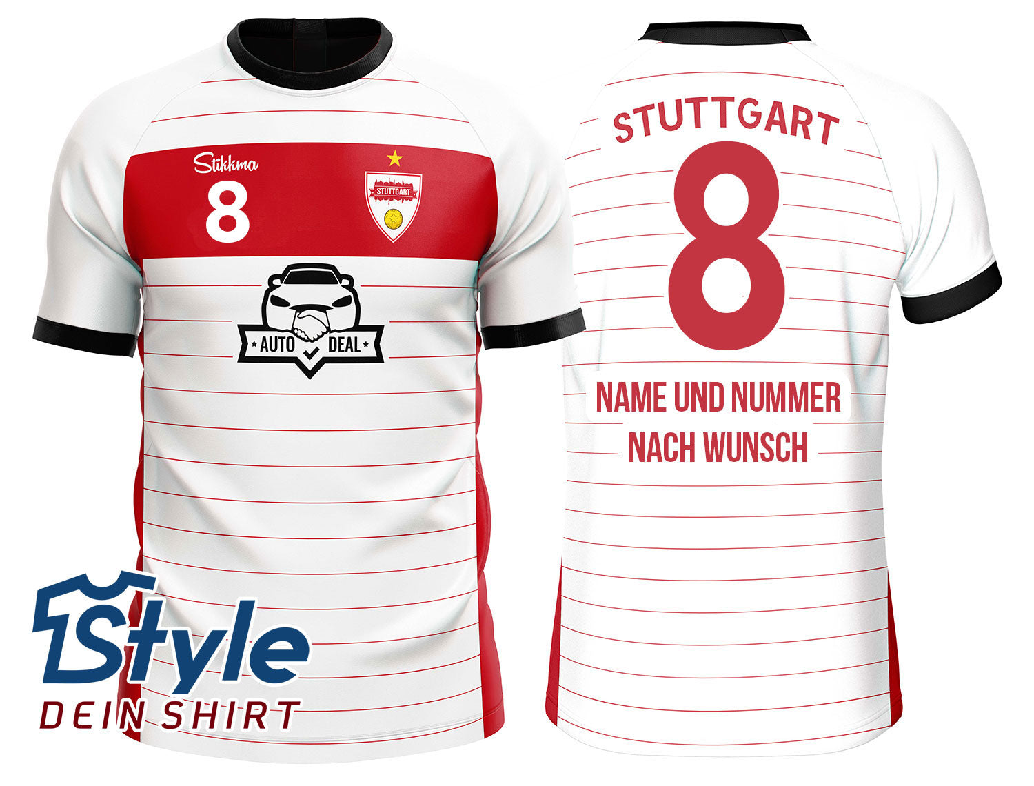 Stuttgart Fan-Trikot inkl. Name und Nummer (Druck)