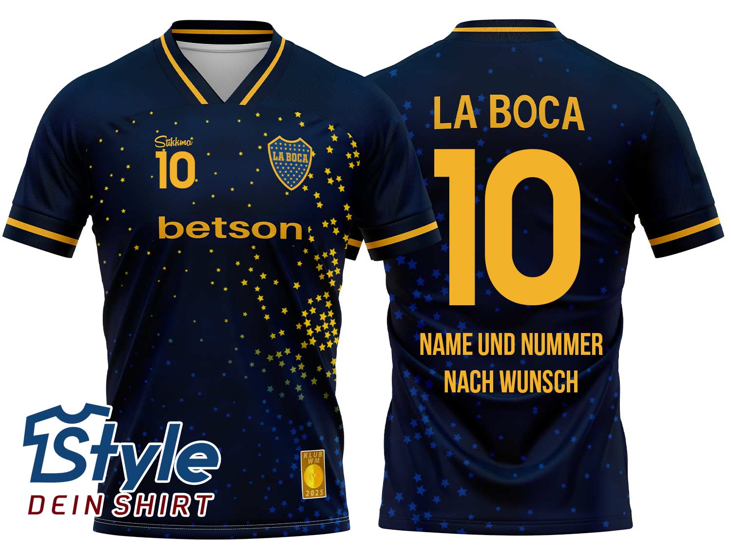 Boca Juniors Fan-Trikot für Klub WM 2025 inkl. Name und Nummer (Druck)