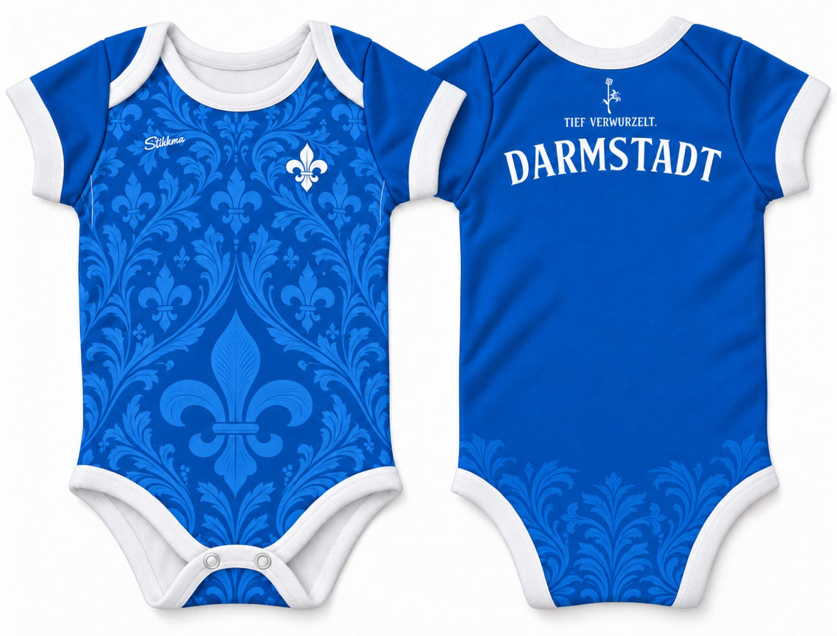 Darmstadt Baby Body 26/27 Heim inkl. Name und Nummer (Druck)