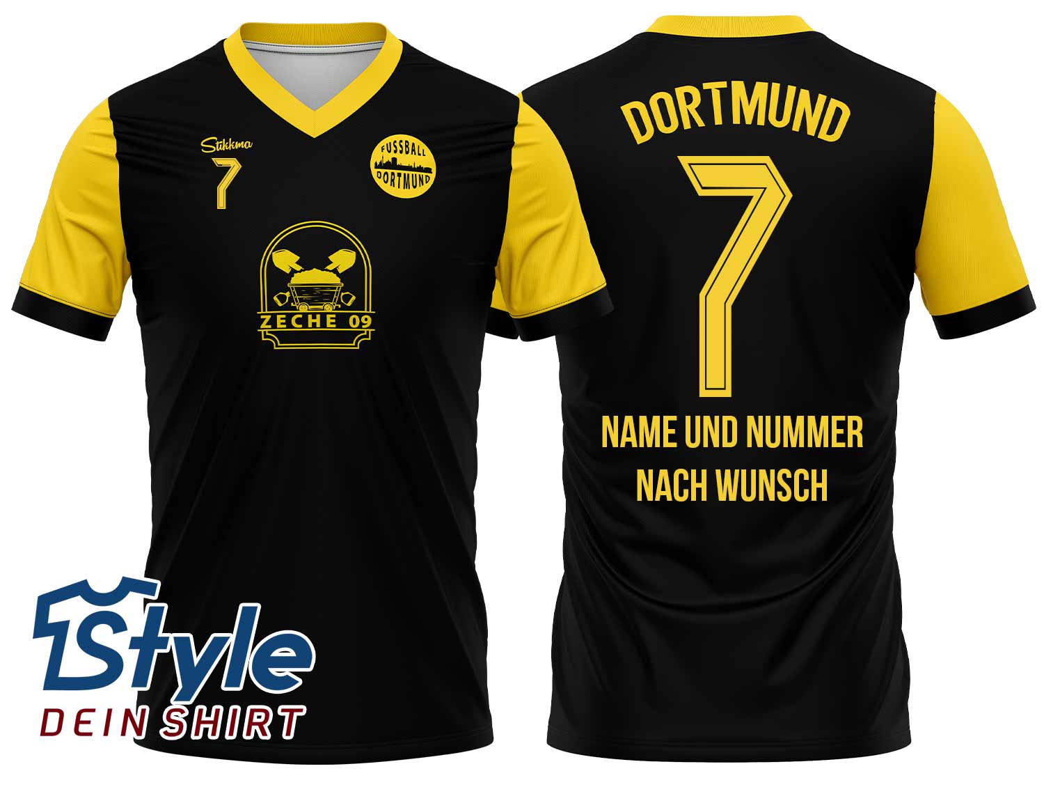 Dortmund Fan-Trikot Auswärts 25/26 inkl. Name und Nummer (Druck)