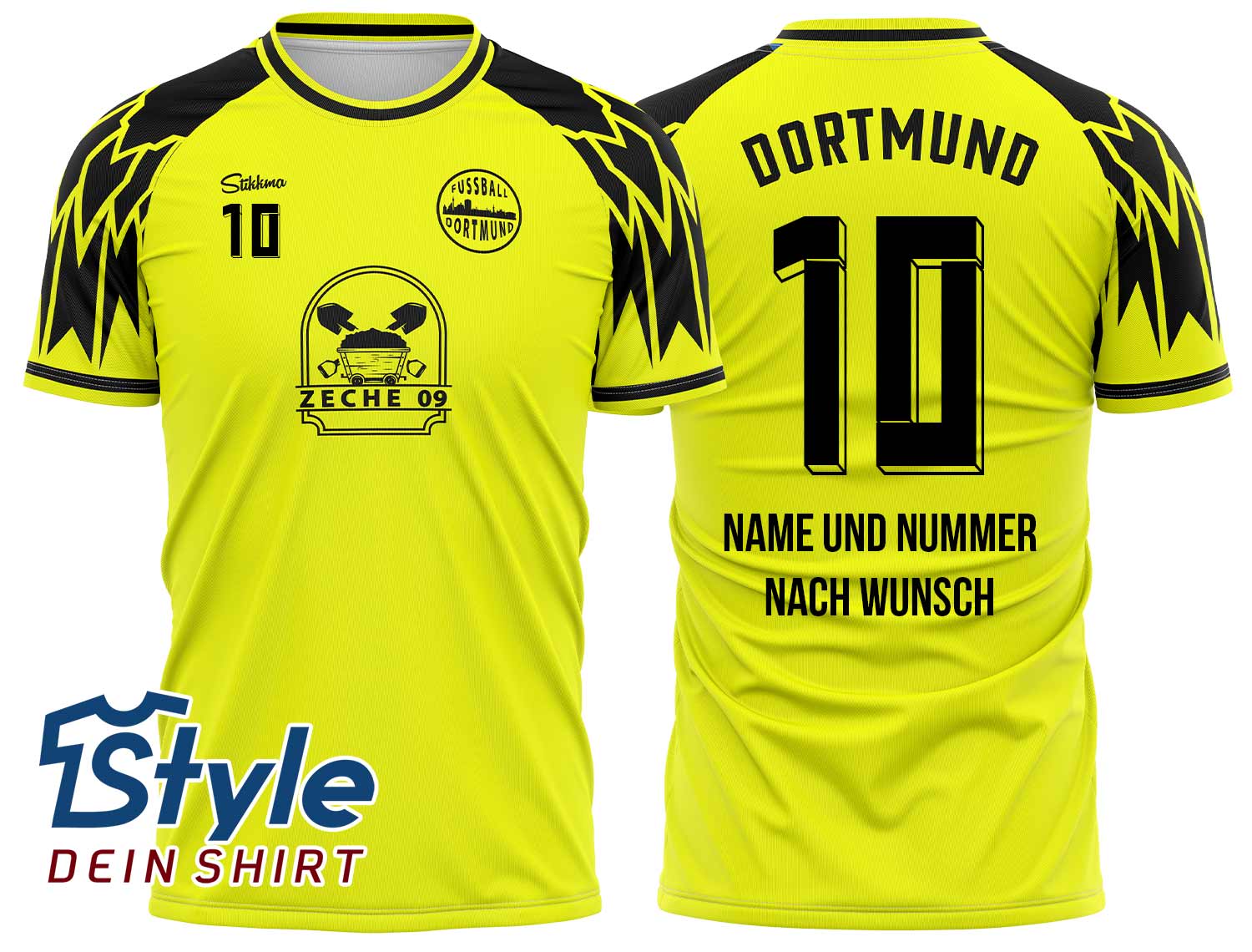 Dortmund Retro Fan-Trikot 1995/96 inkl. Name und Nummer (Druck)
