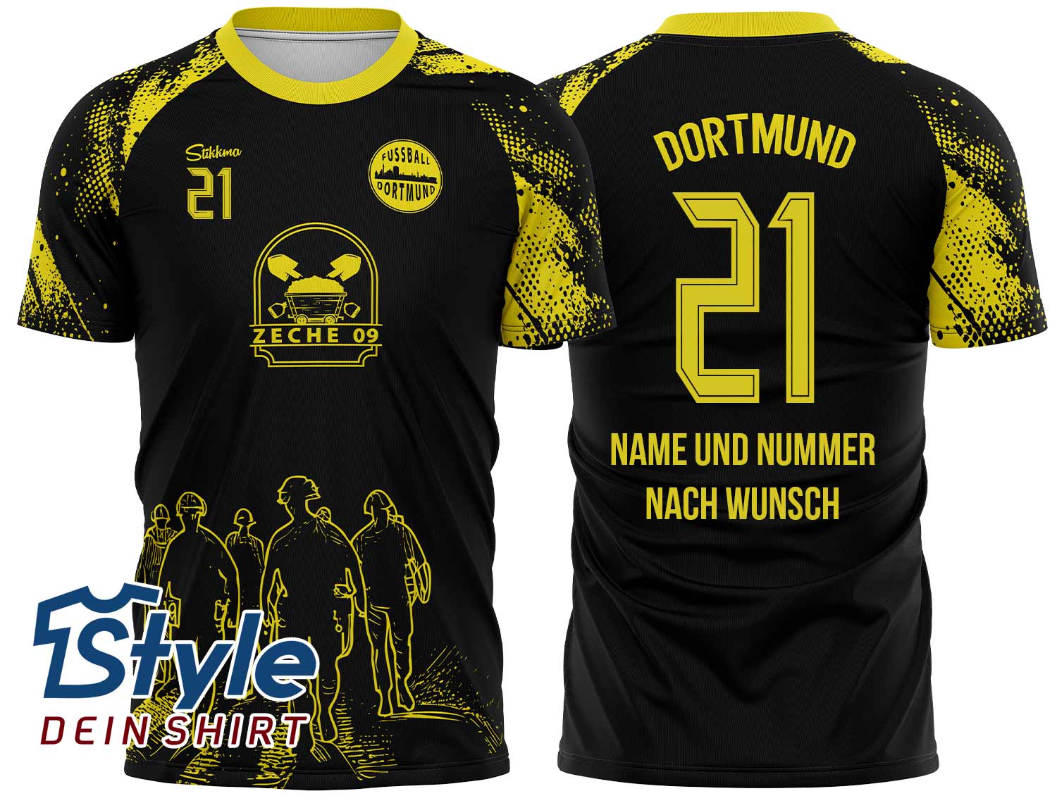 Dortmund Spezial Fan-Trikot "Pott" inkl. Name und Nummer (Druck)