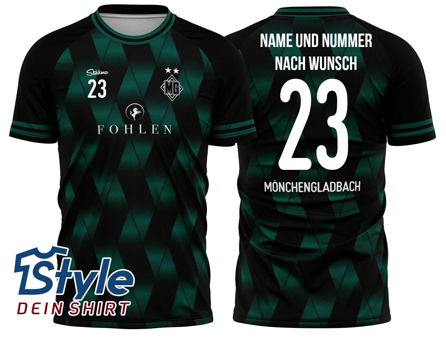 Mönchengladbach Fan-Trikot Auswärts Saison 25/26 inkl. Name und Nummer (Druck)
