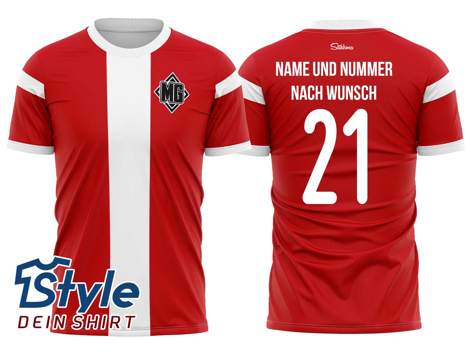 Mönchengladbach Retro Auswärts Fan-Trikot 70er Jahre inkl. Name und Nummer (Druck)