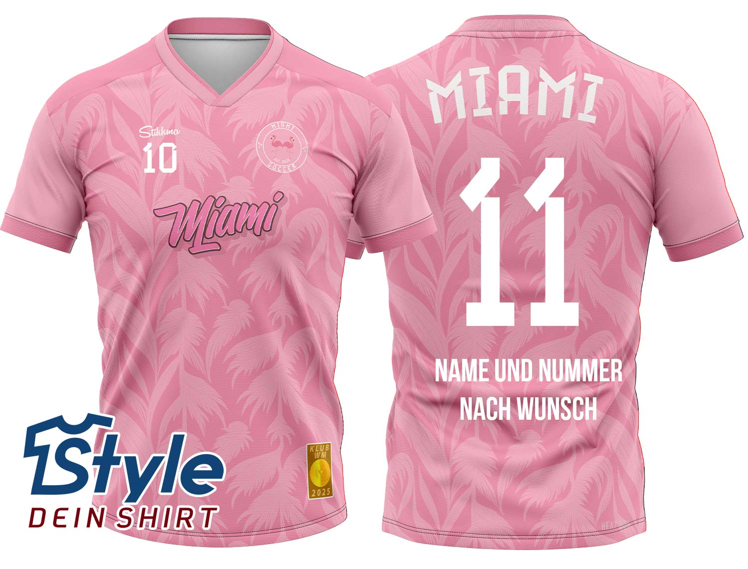 Miami Fan-Trikot für Klub-WM 2025 inkl. Name und Nummer (Druck)