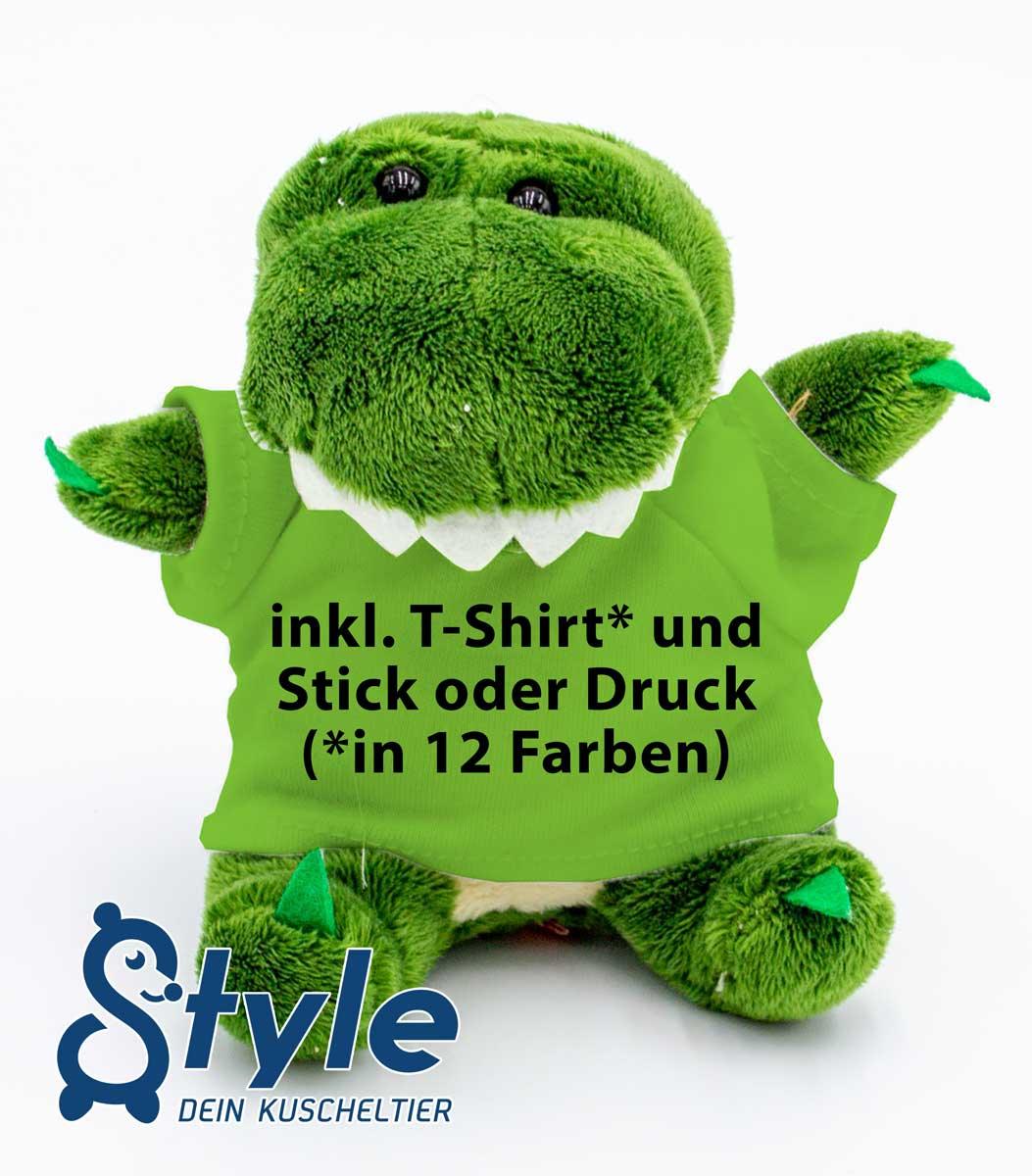 Kuscheltier Krokodil Jonas 14cm - inklusive-T-Shirt und kostenloser Personalisierung (Stick oder Druck)