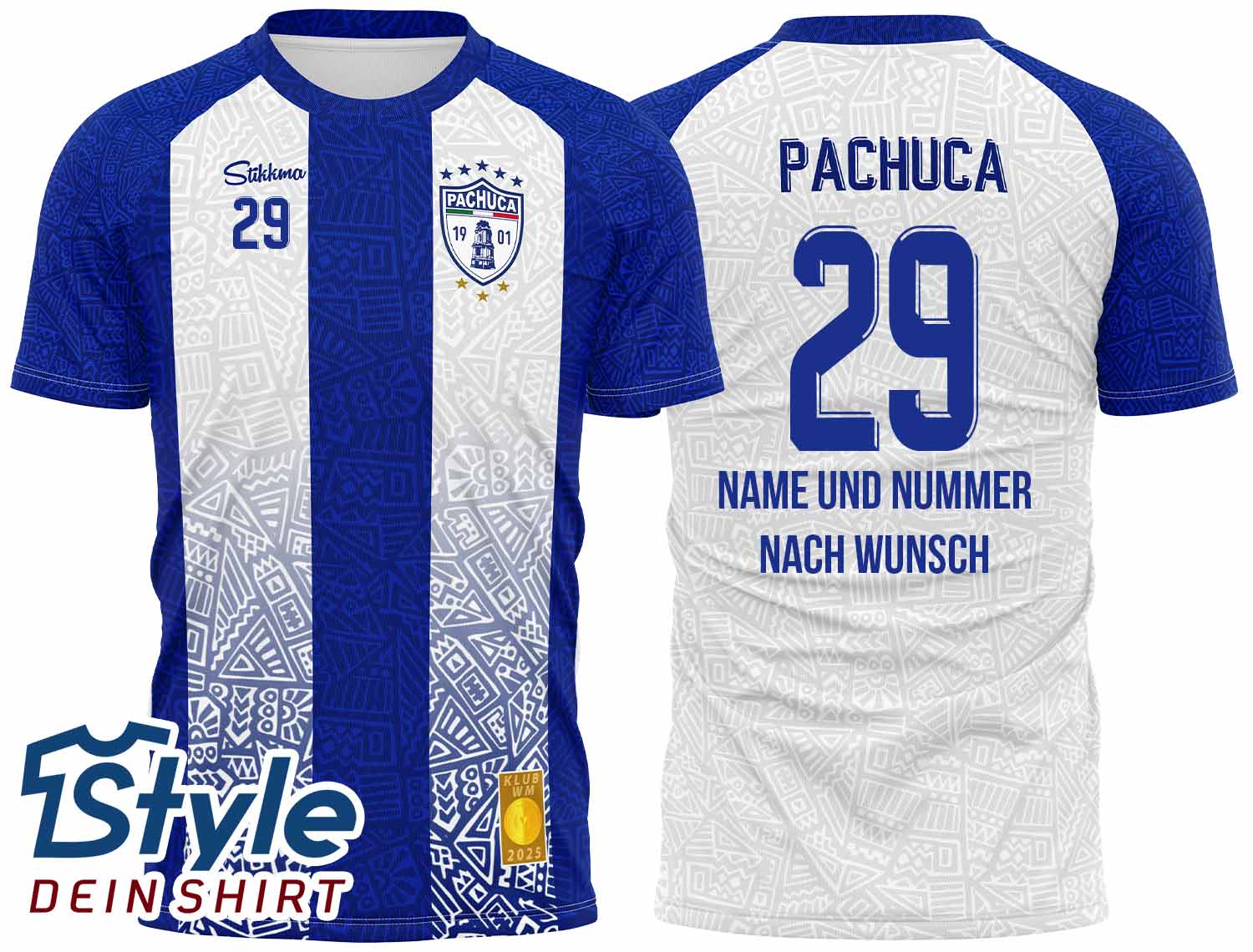 Pachuca Fan-Trikot für Klub WM 2025 inkl. Name und Nummer (Druck)