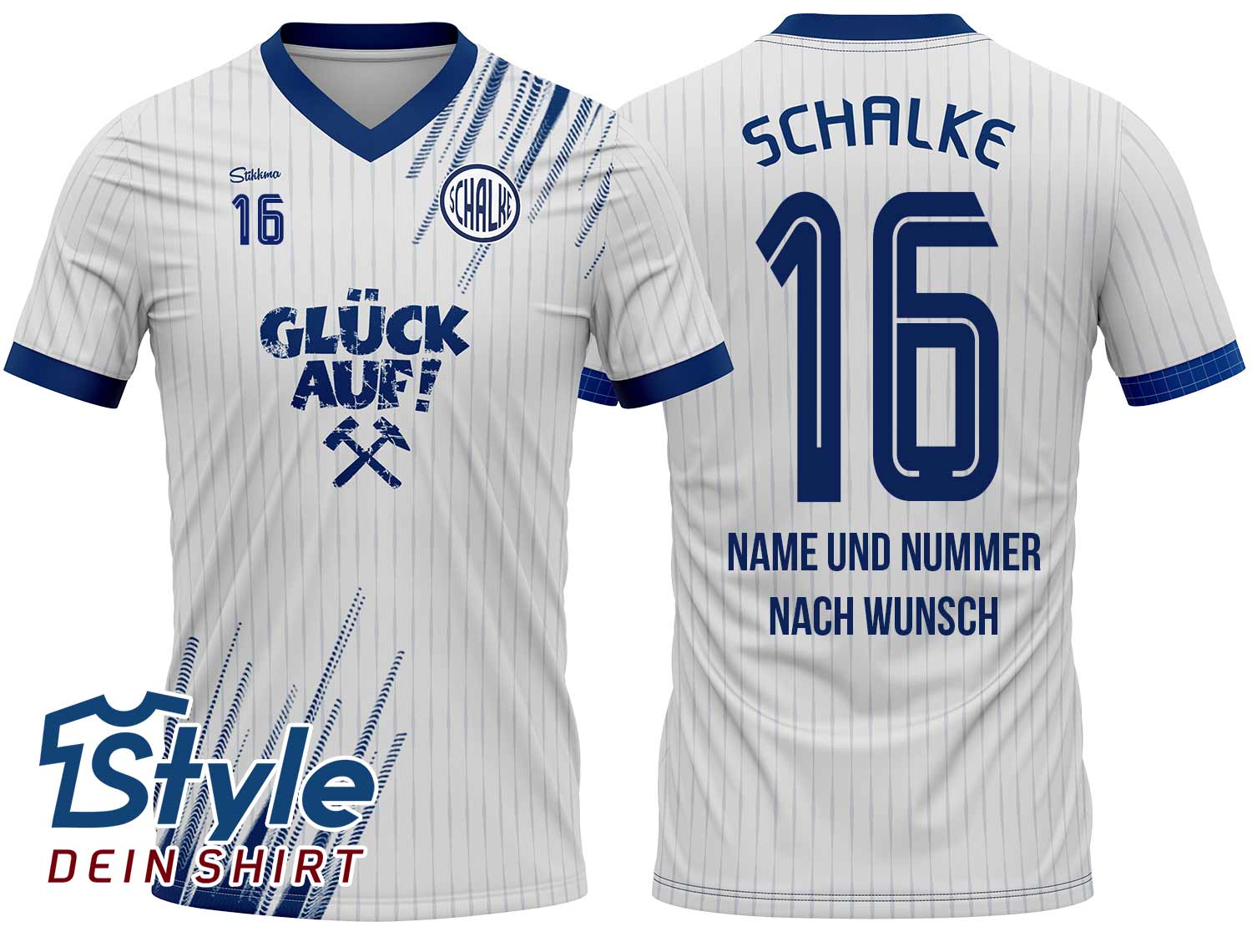 Schalke Fan-Trikot Auswärts 25/26 inkl. Name und Nummer (Druck)